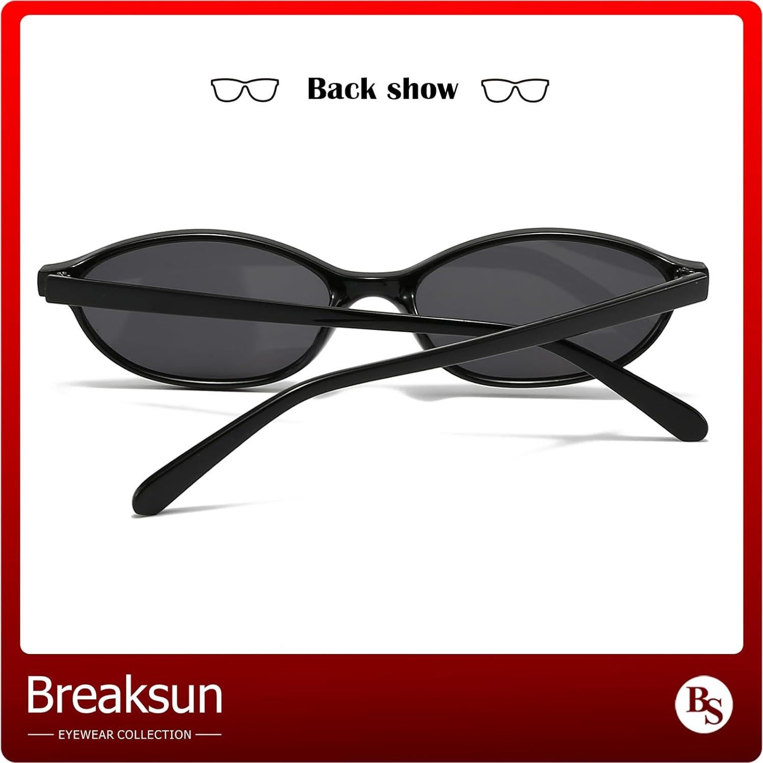 Gafas de sol ovaladas retro Breaksun B73 UV400 para mujeres