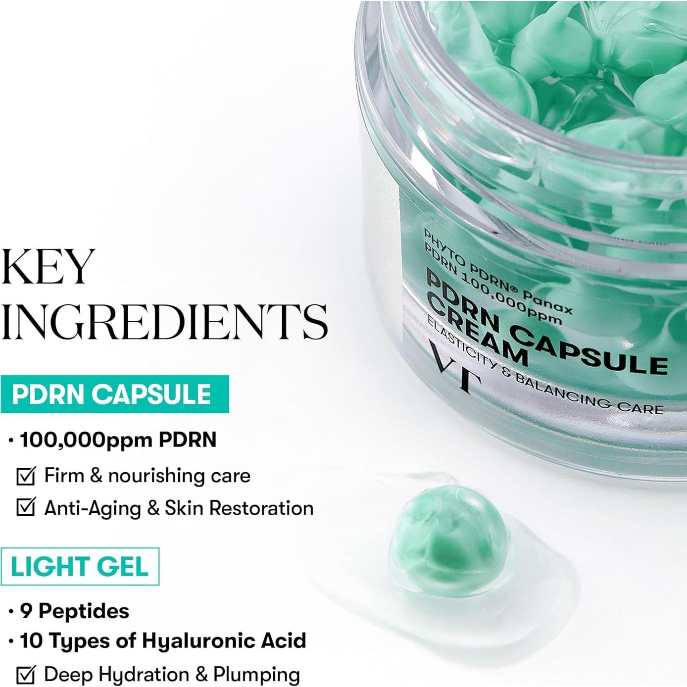 Crema Hidratante Facial VT COSMETICS PDRN 50ml con 100,000ppm