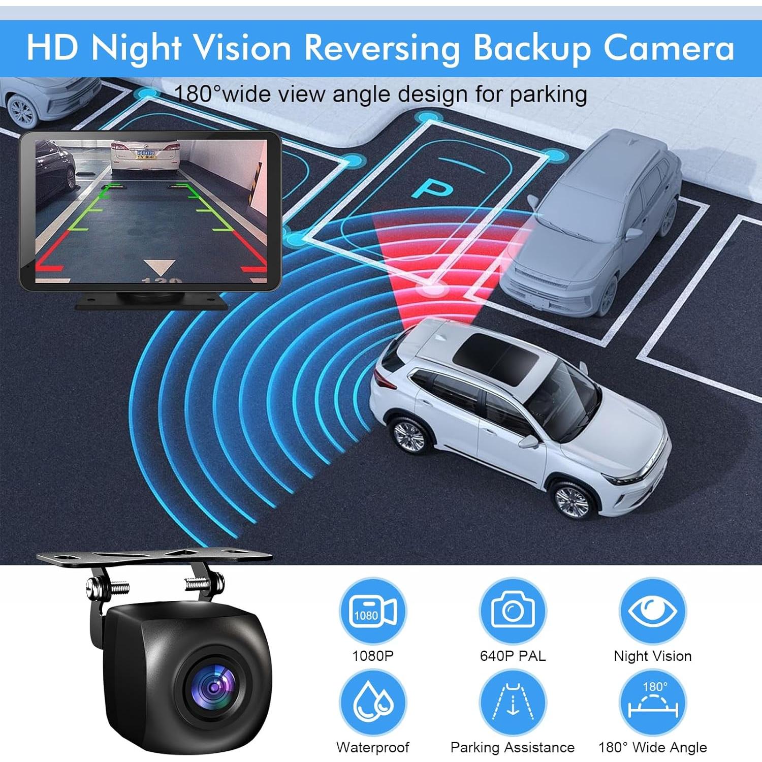 Estéreo Doble Din Capapro 7" HD Carplay Inalámbrico GPS