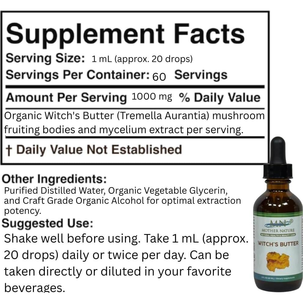 Extracto Líquido de Mantequilla de Bruja Orgánica 60 mL