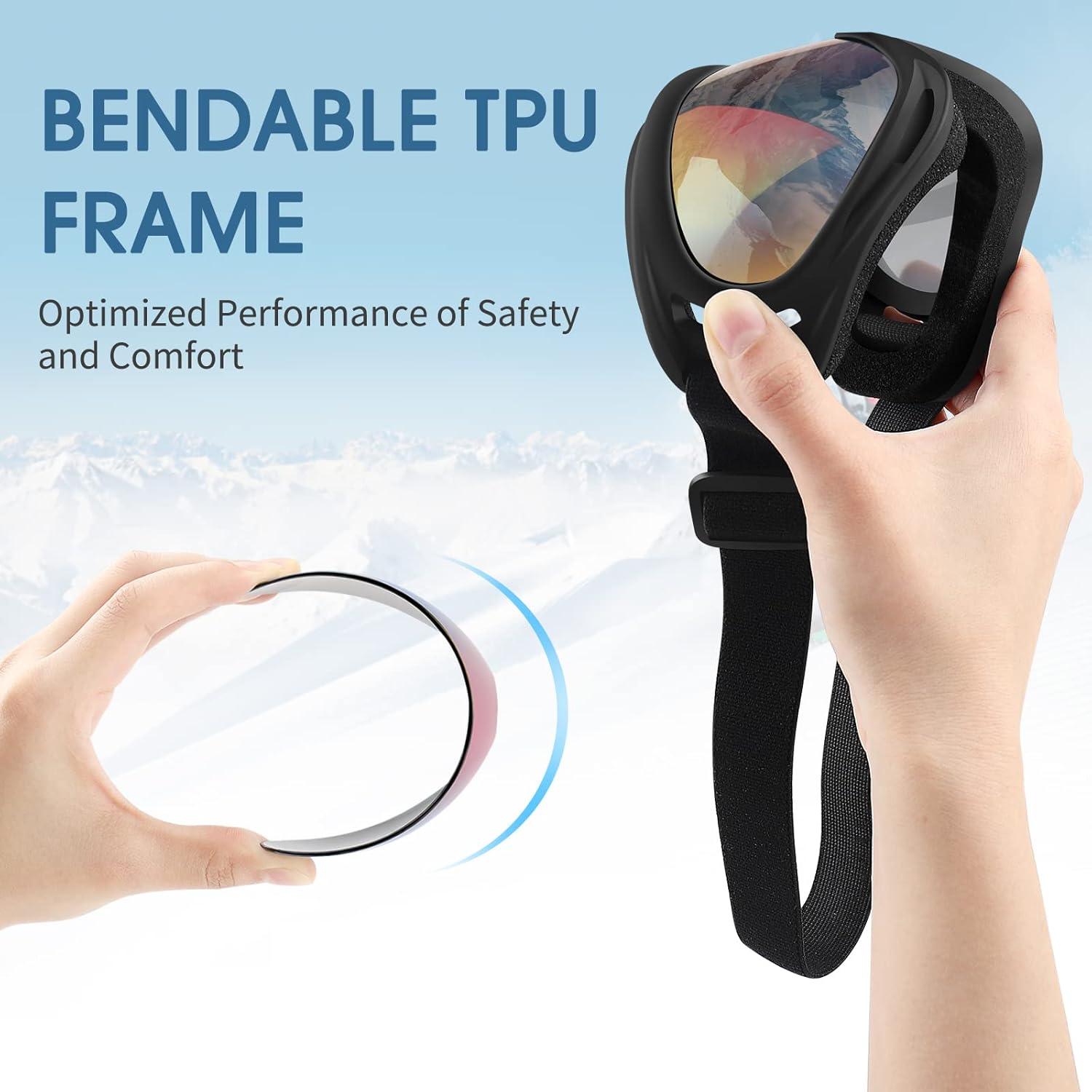 Gafas de Motociclismo Vatefery 4-Pack Antivaho UV