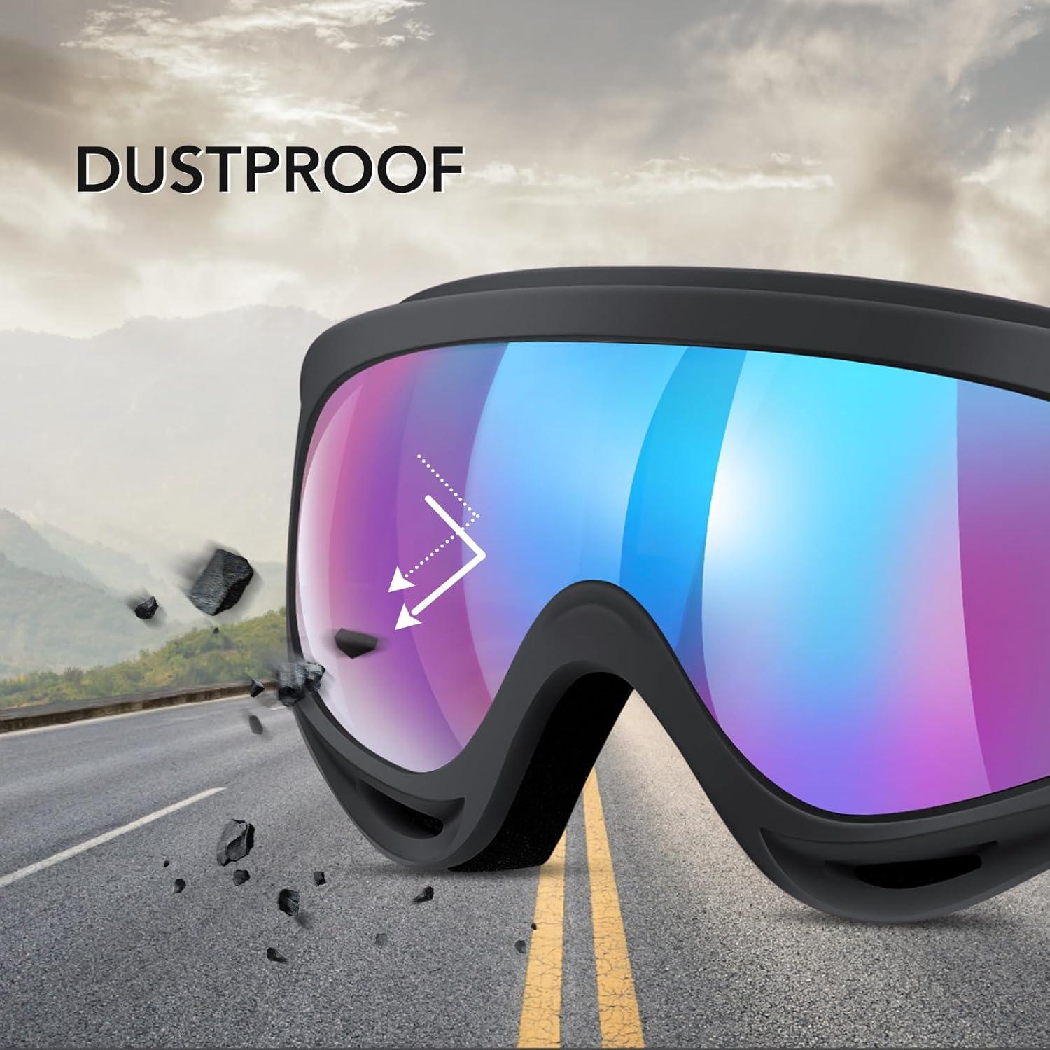 Gafas de Motocicleta Vatefery 4-Pack Antivaho UV