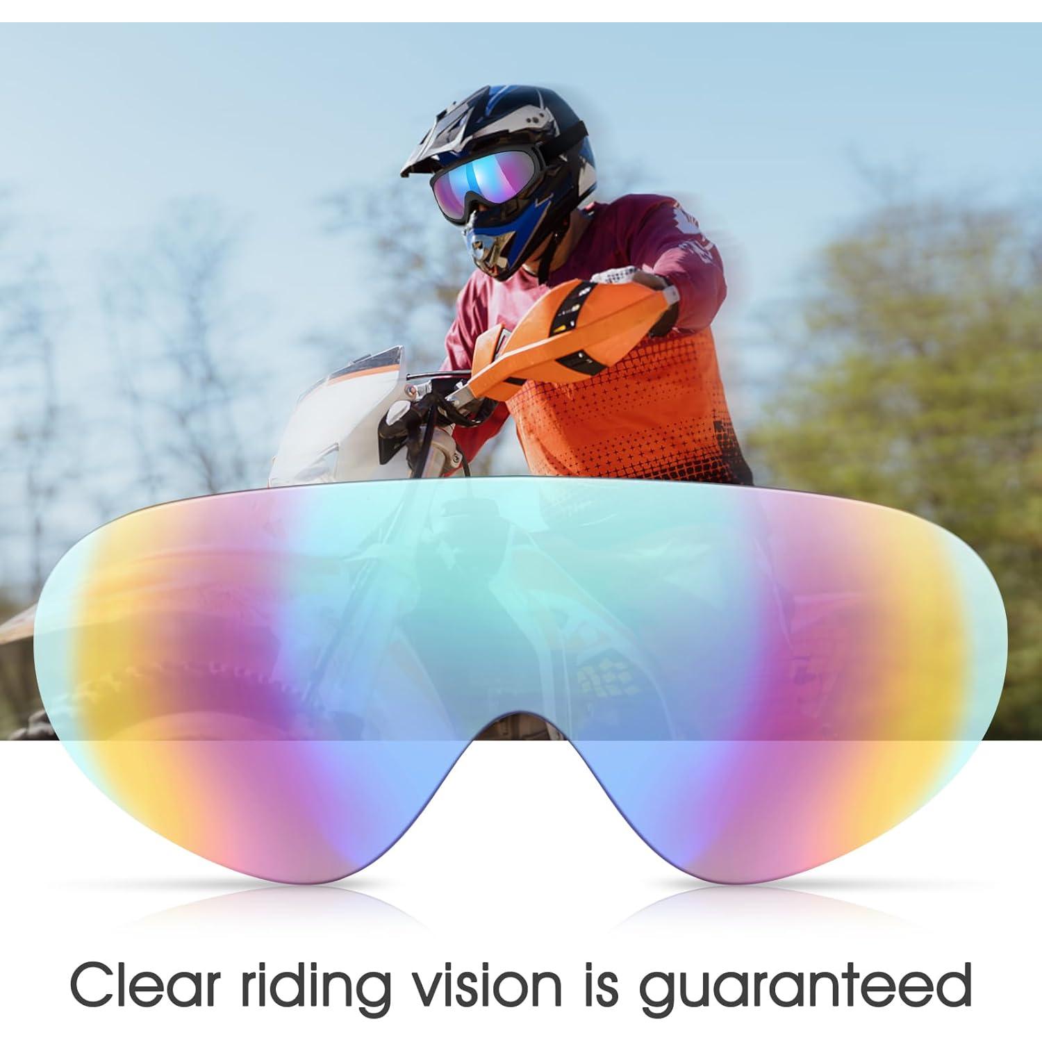 Gafas de Motocicleta Vatefery 4-Pack Antivaho UV