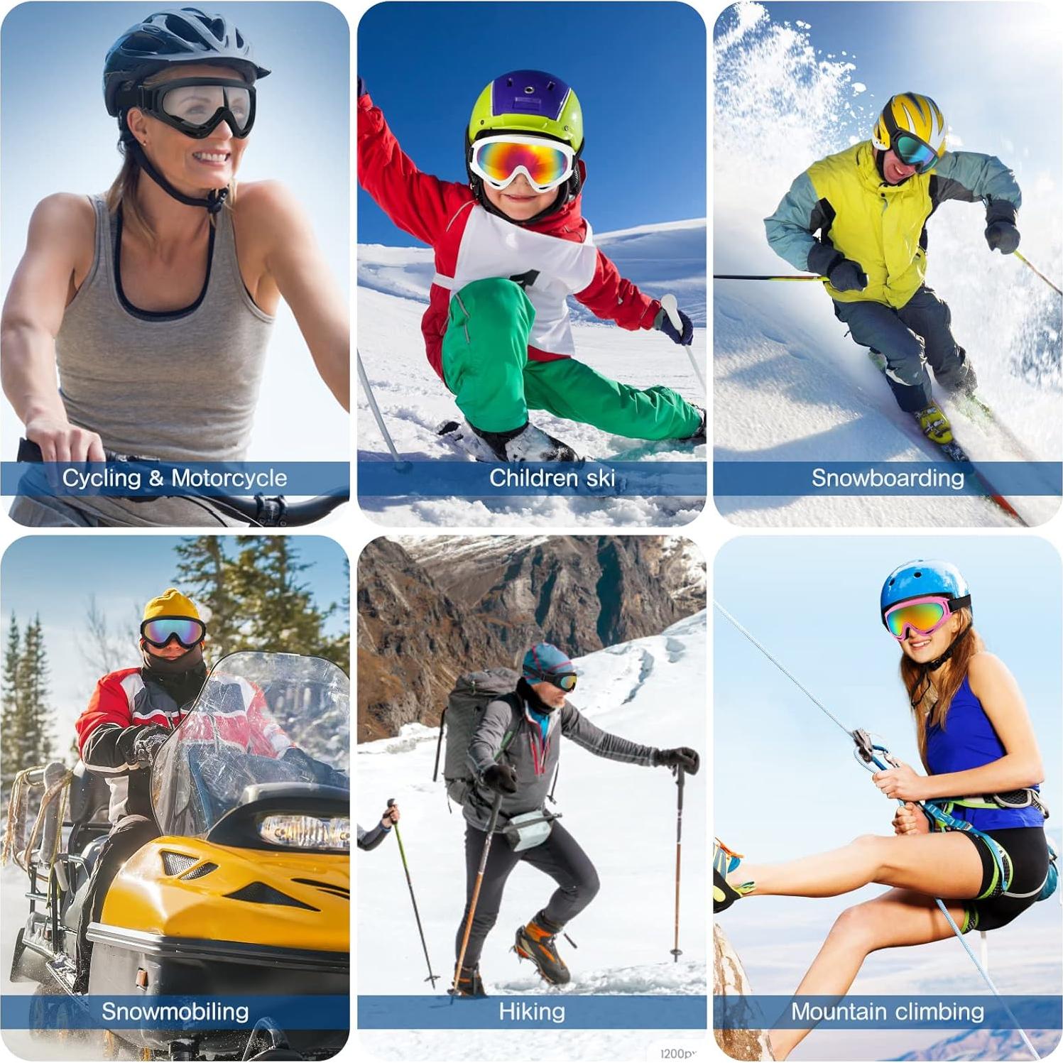 Gafas de motociclismo Vatefery 4-Pack UV Antivaho