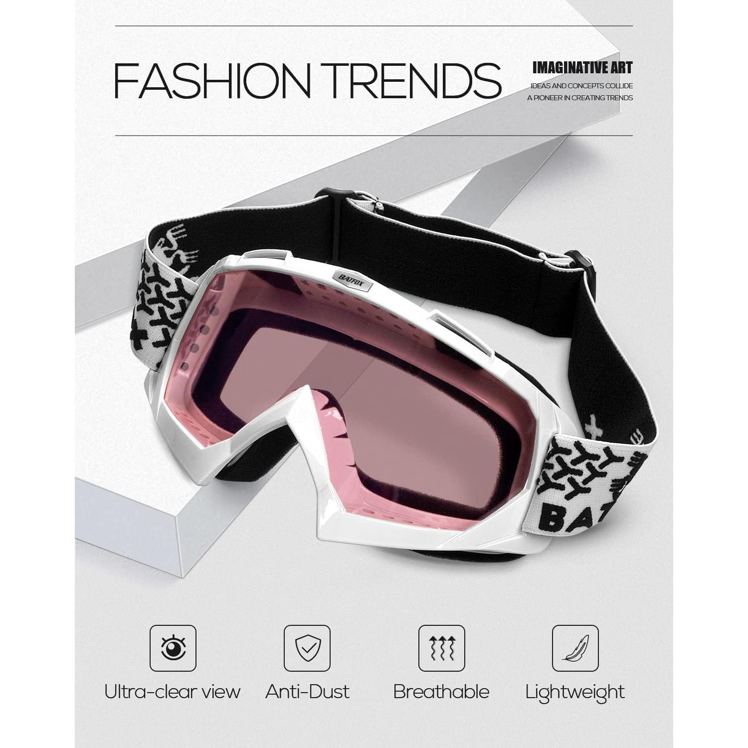 Gafas de Motocross BATFOX F816 UV400 Antideslizantes