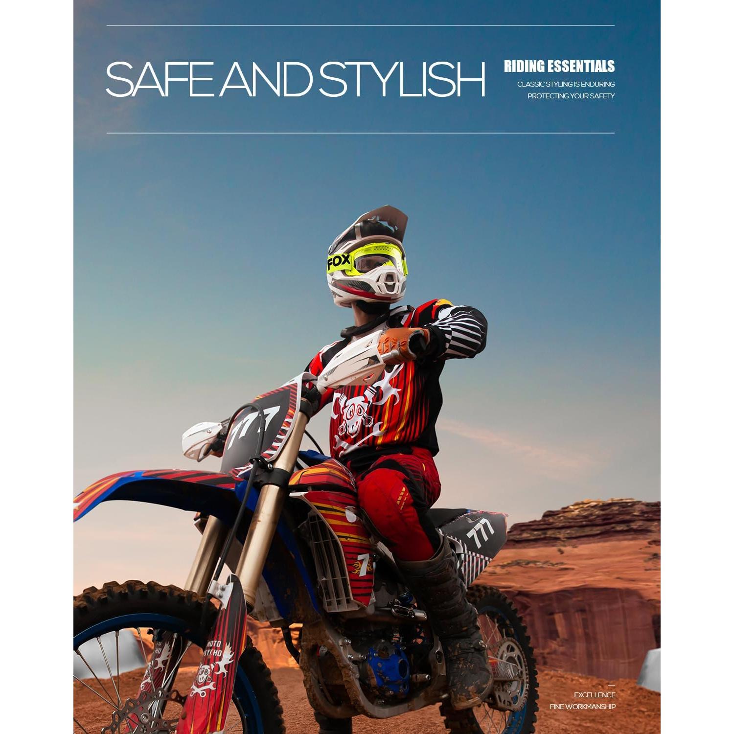 Gafas de Motocross BATFOX F816 UV Protección Antideslizante