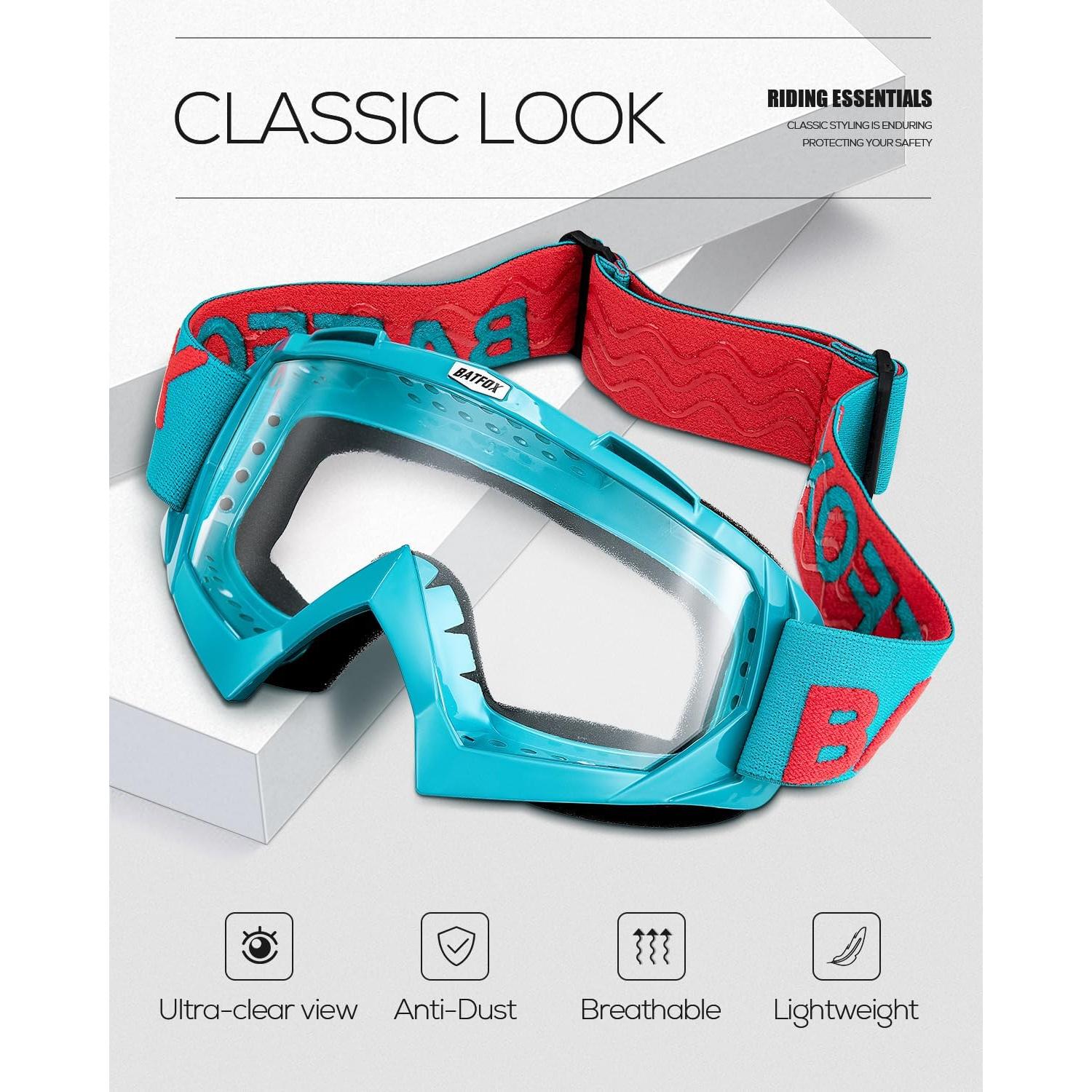 Gafas de Moto BATFOX F816 Protección UV Antideslizante