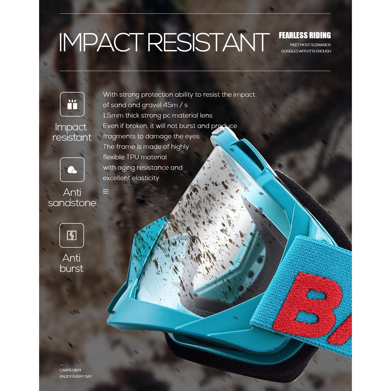 Gafas de Moto BATFOX F816 Protección UV Antideslizante