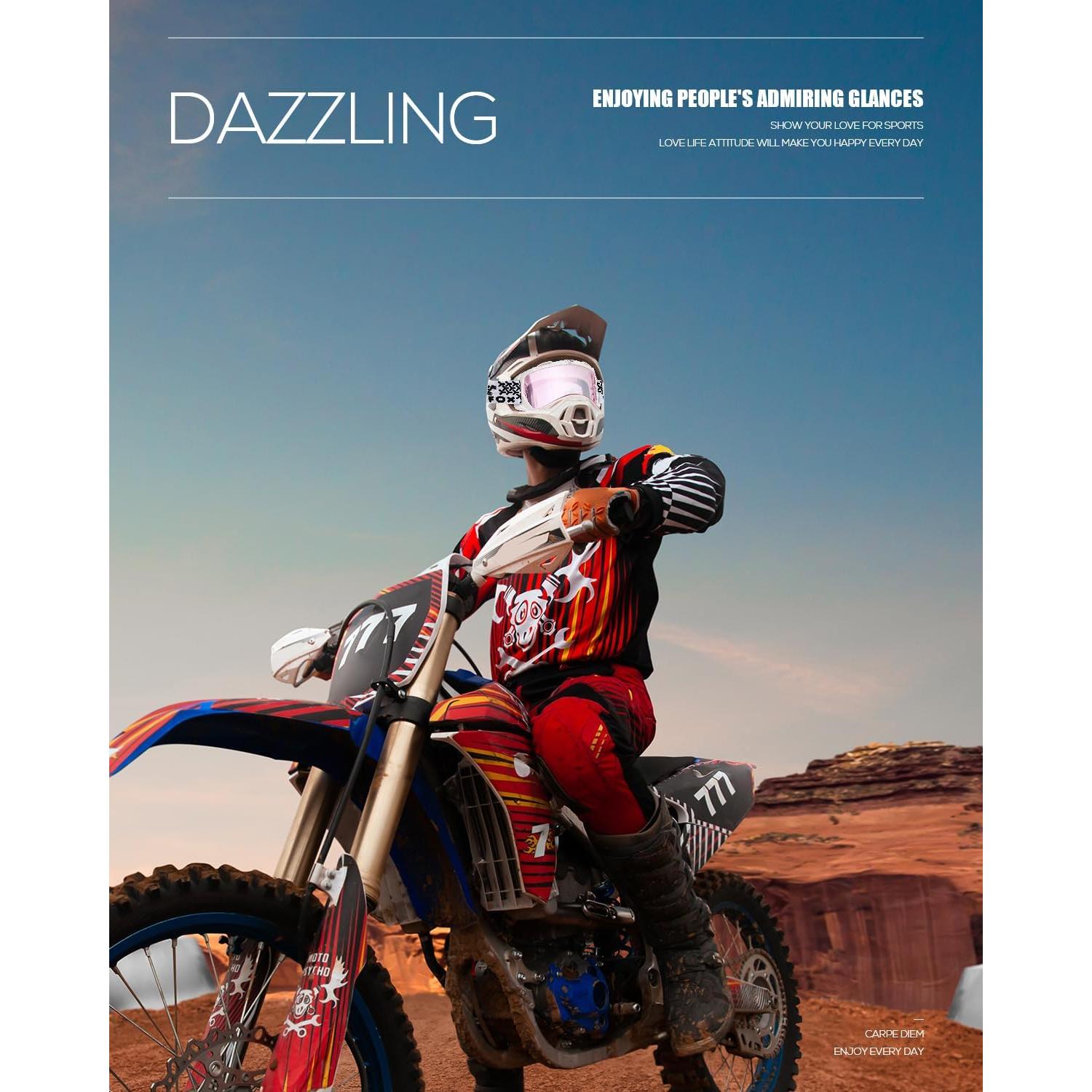 Gafas de Motocross BATFOX 816 Rosa y Blanco Seguridad