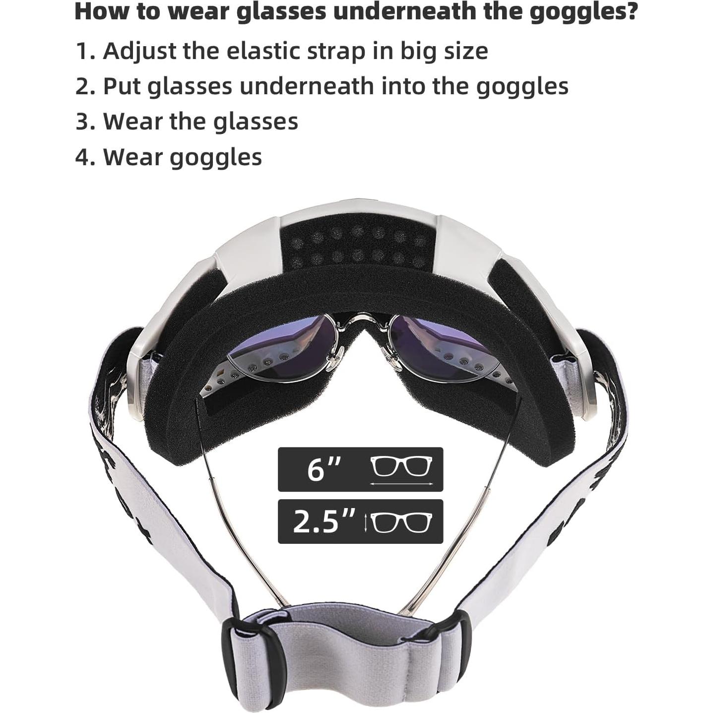 Gafas de motocross BATFOX F816 UV400 con estuche negro