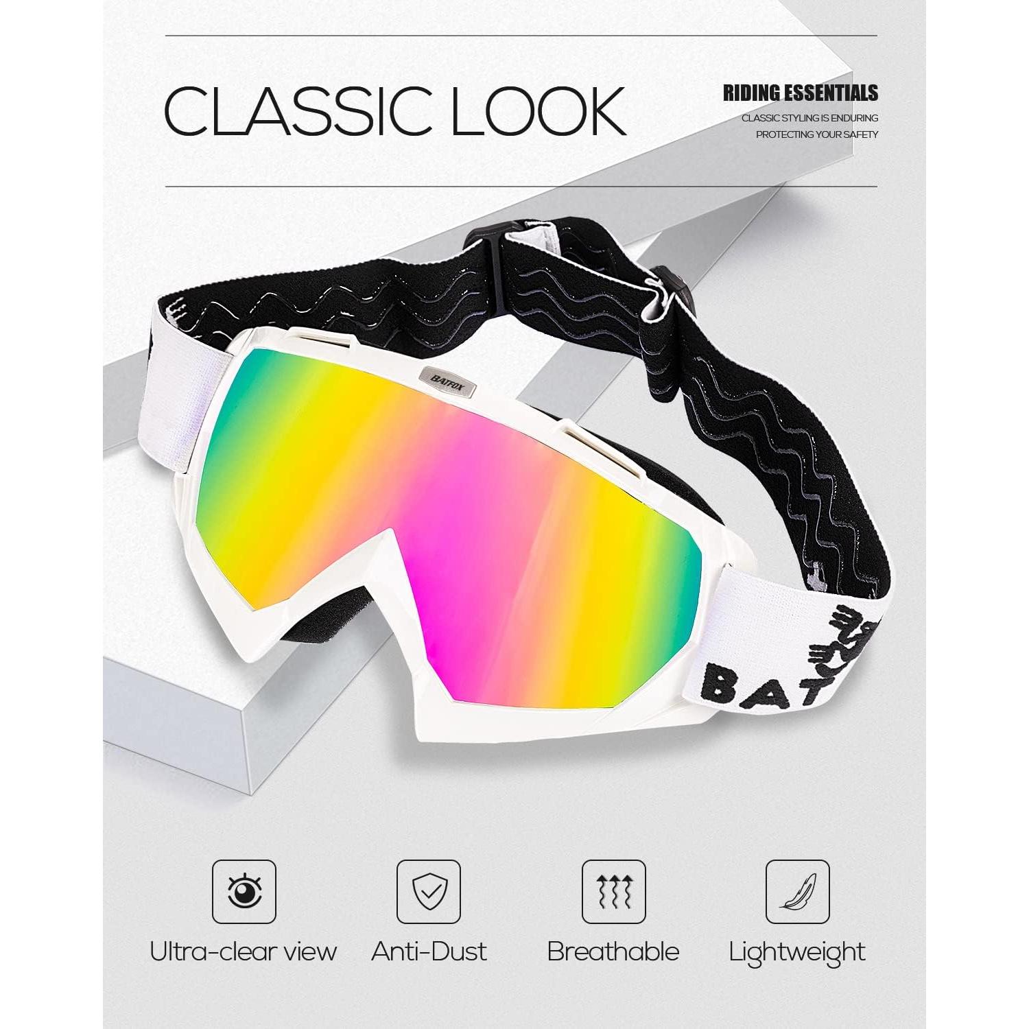 Gafas de Motocross BATFOX 816 UV400 Antideslizantes