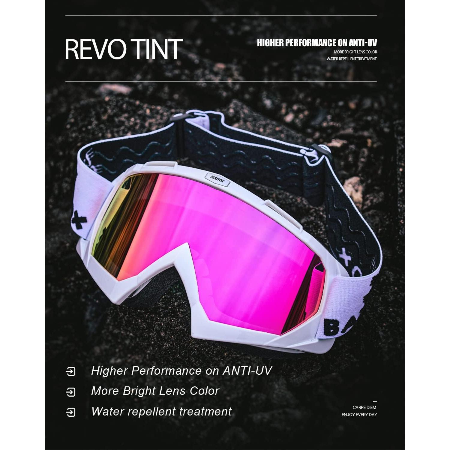 Gafas de motocross BATFOX F816 UV400 ligeras y seguras