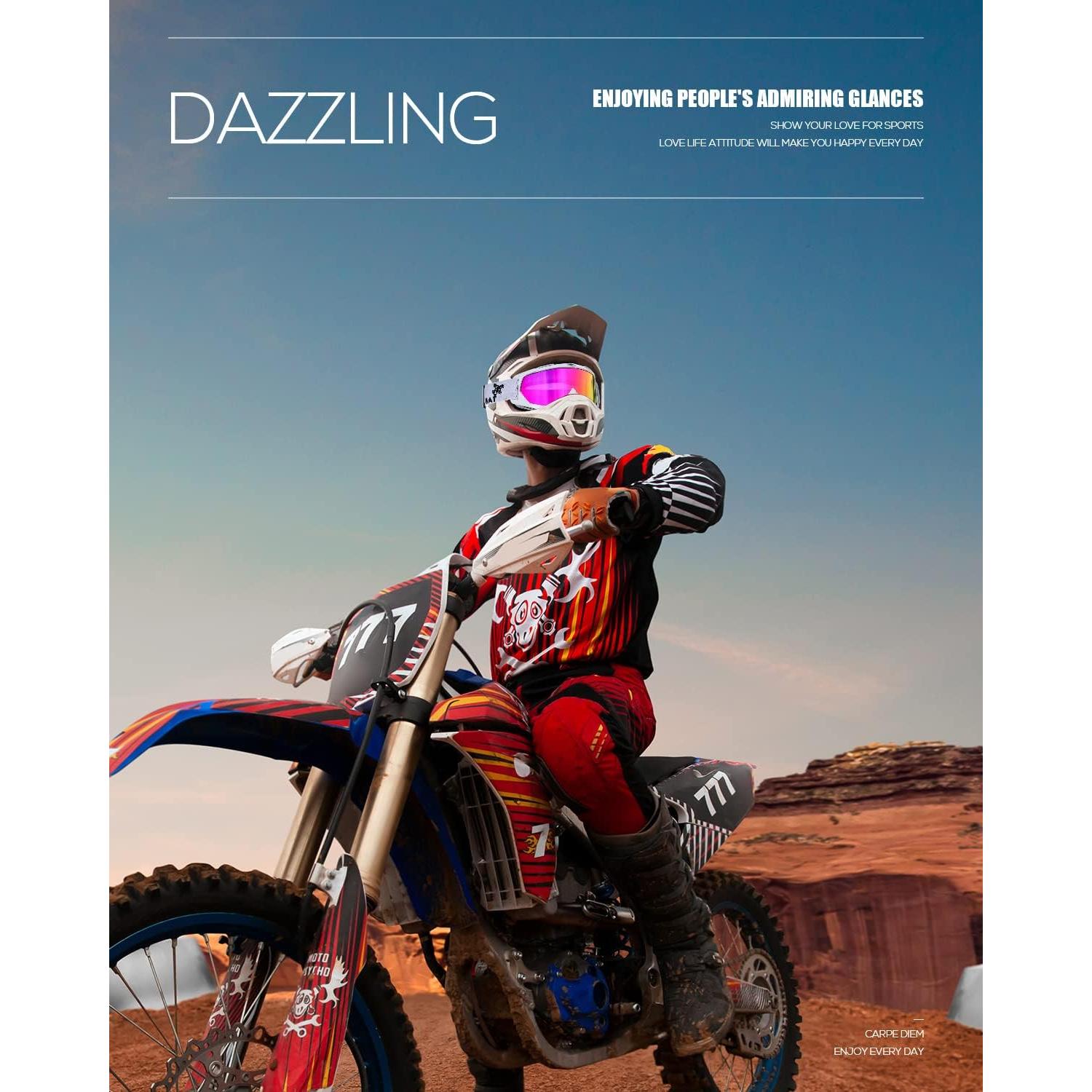 Gafas de motocross BATFOX F816 UV400 ligeras y seguras