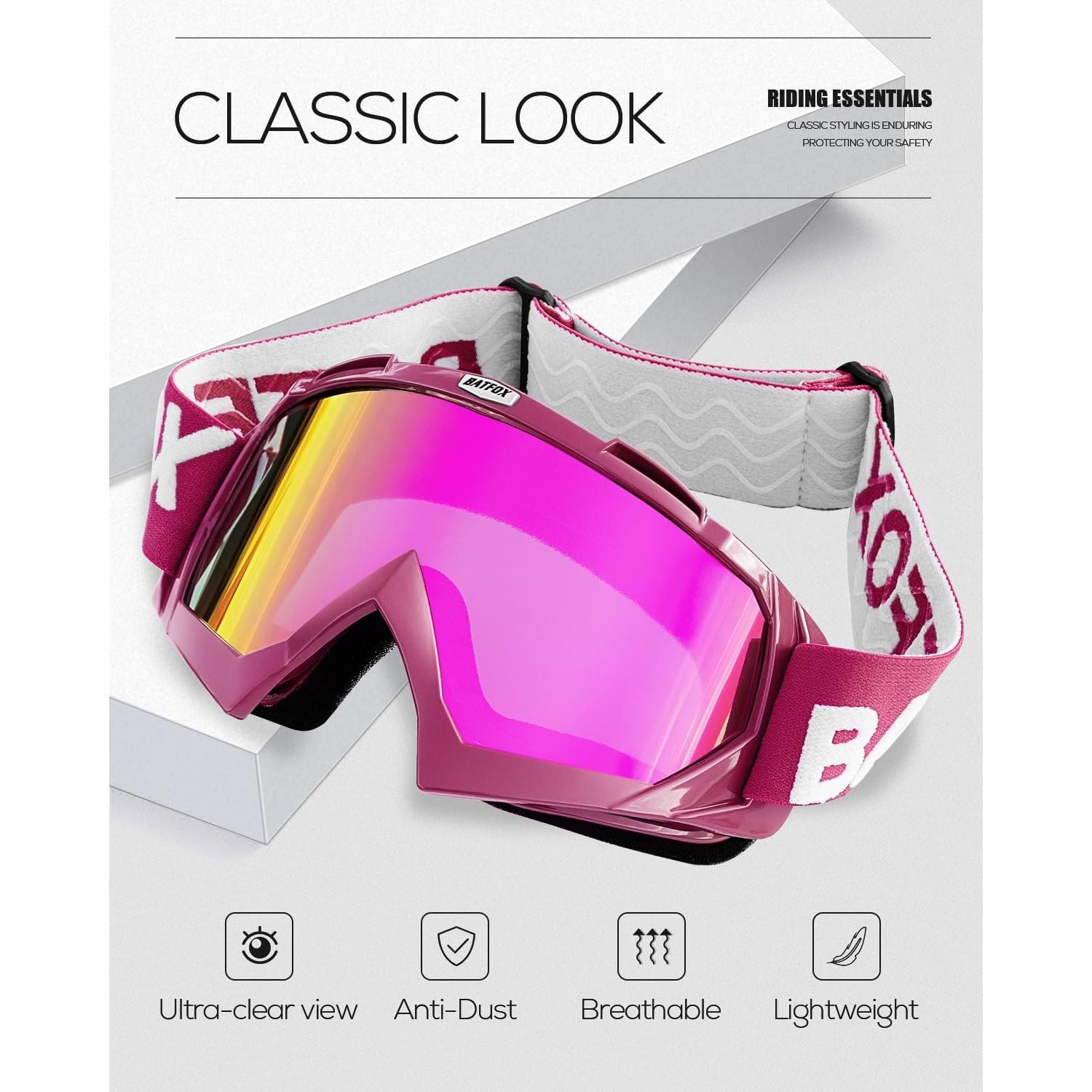 Gafas de Motocross BATFOX F816 UV400 Antideslizantes