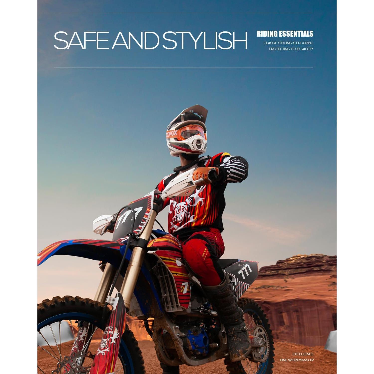 Gafas de Motocross BATFOX F816 UV Protección Antideslizante