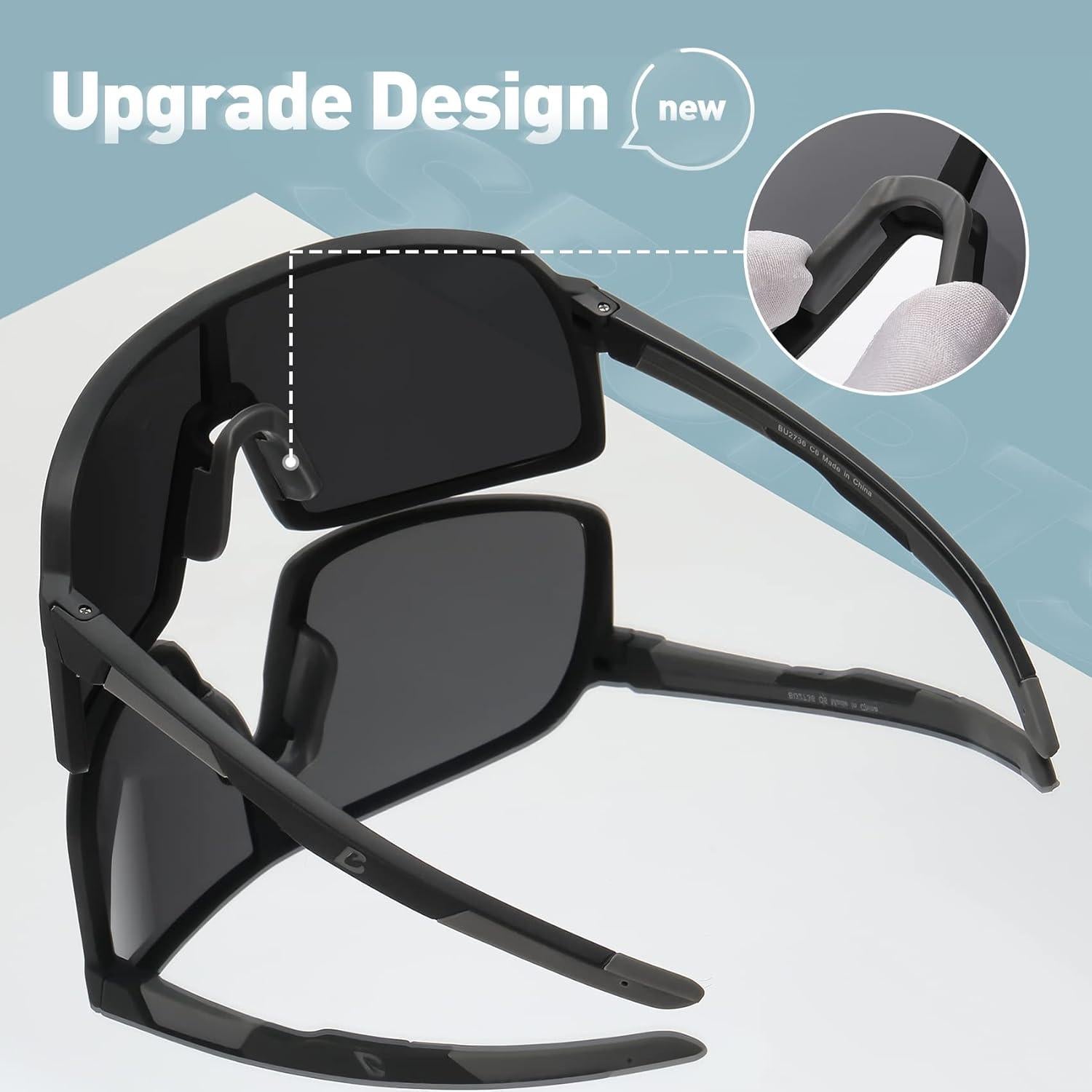 Gafas de sol Bevi polarizadas TR90 unisex para deportes