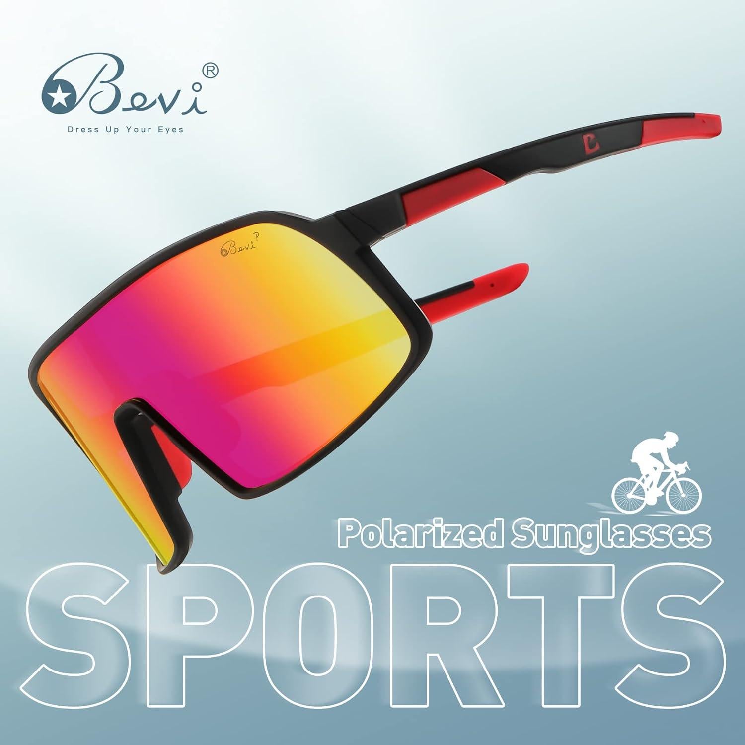 Gafas de sol Bevi polarizadas TR90 para ciclismo y deportes