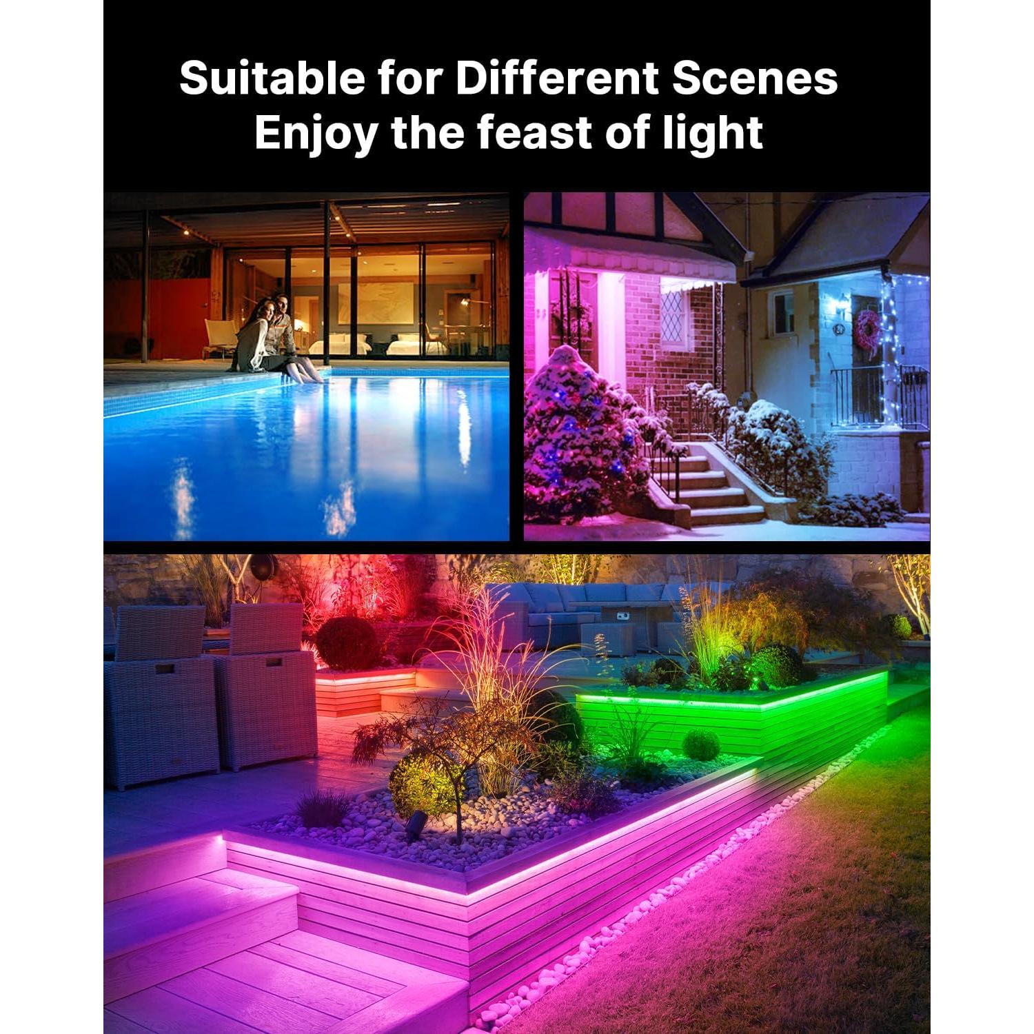 Fussion Tiras LED Impermeables 30.48m RGB con Control Remoto