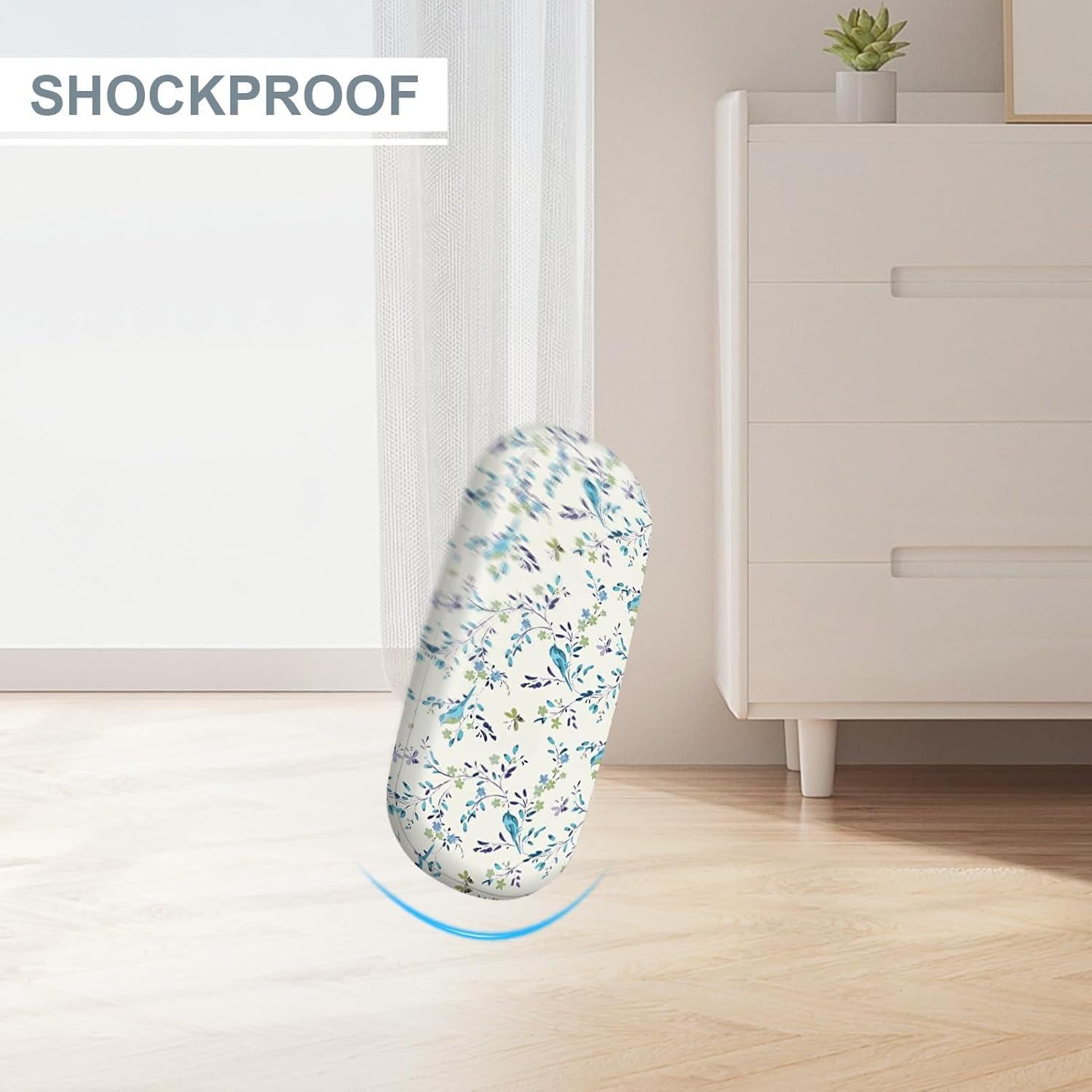 Funda Dura para Gafas Fintie con Paño de Limpieza Azul