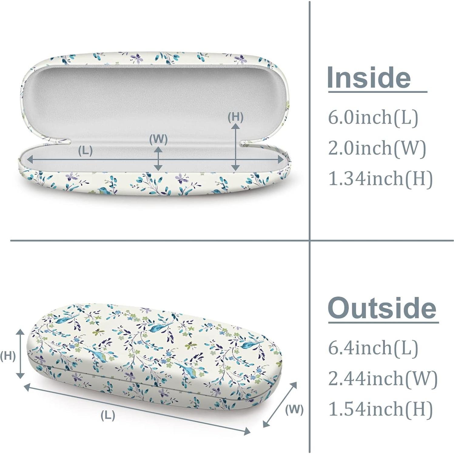 Funda Dura para Gafas Fintie con Paño de Limpieza Azul