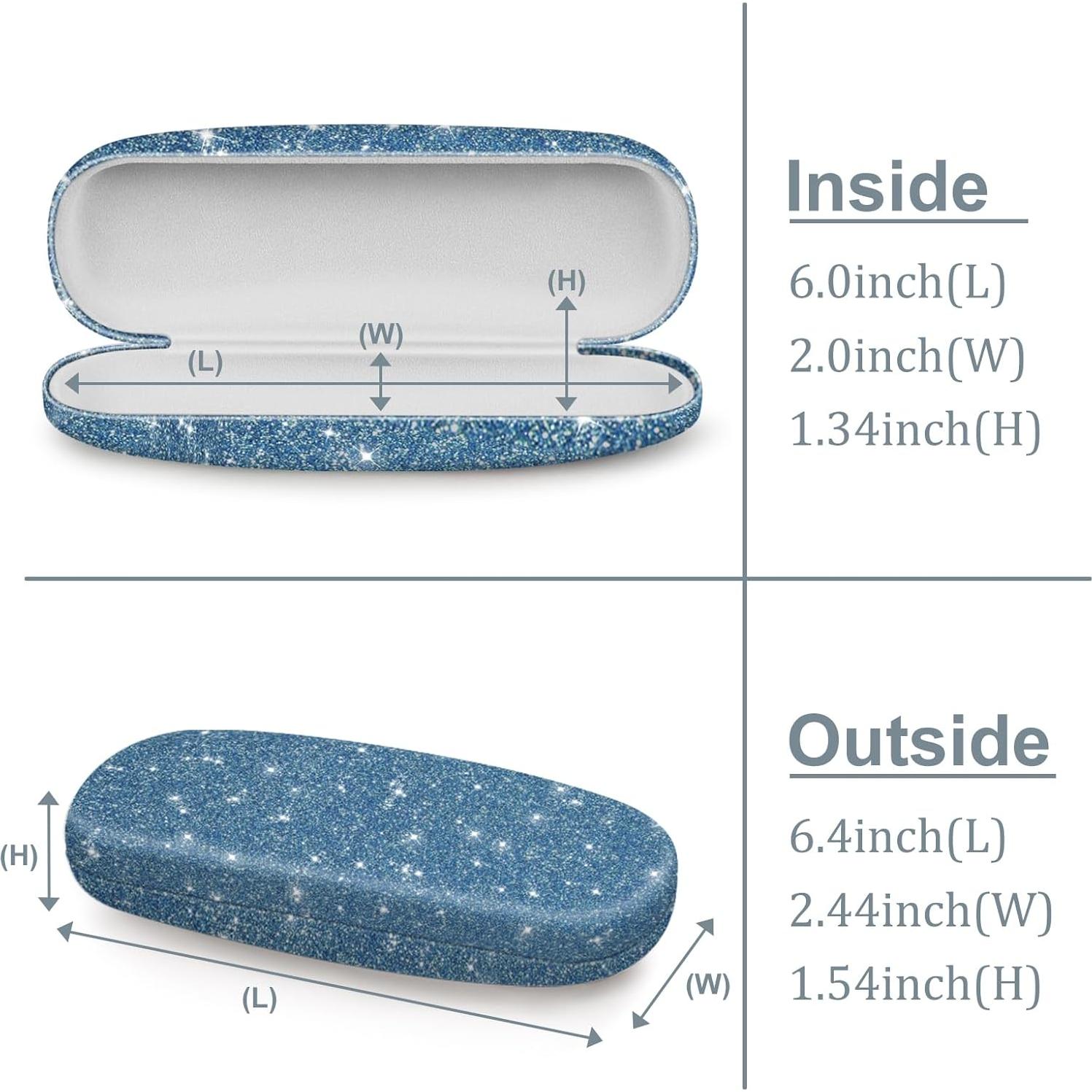 Funda Dura para Gafas Fintie con Paño de Limpieza Azul