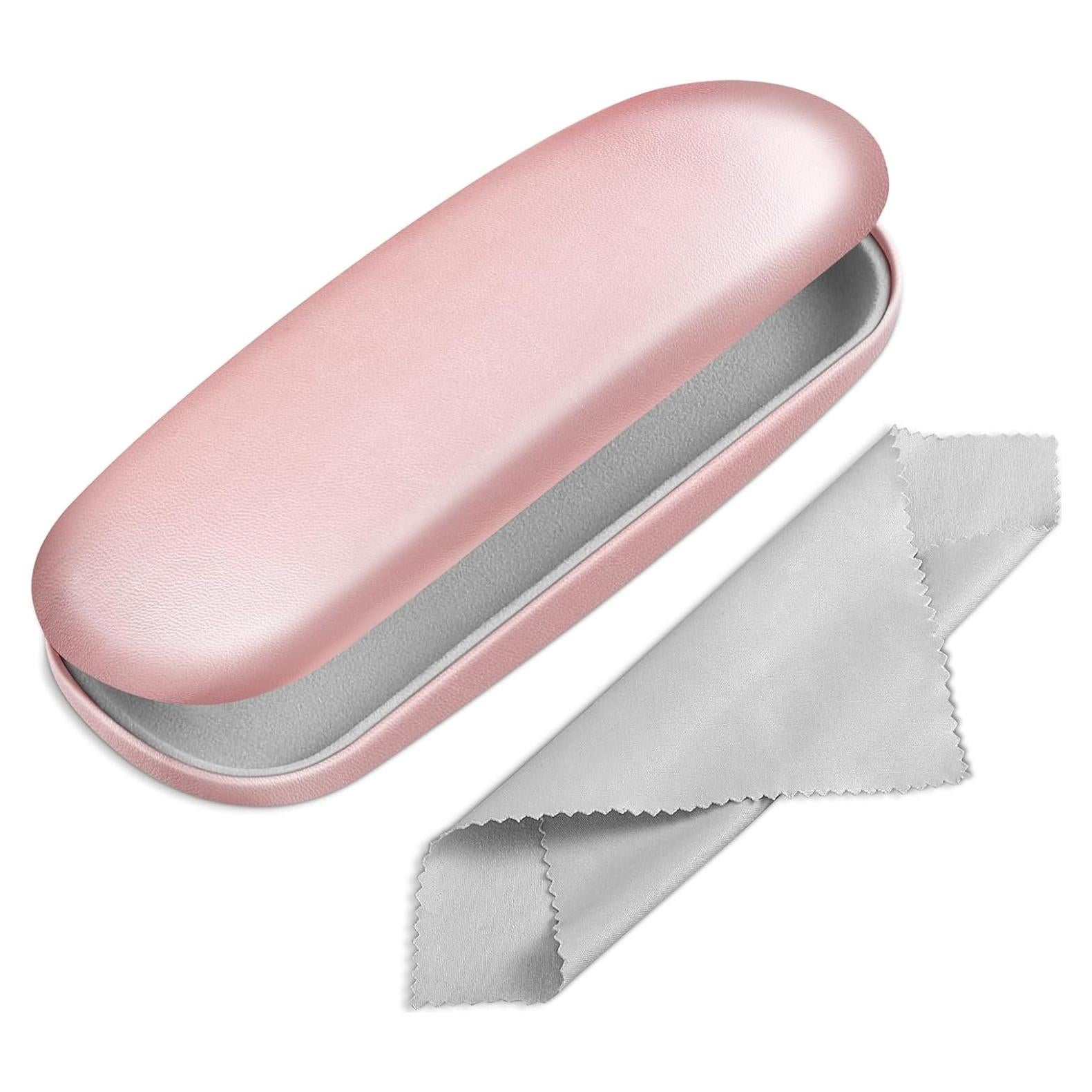 Funda Dura para Gafas Fintie con Paño de Limpieza Rosa