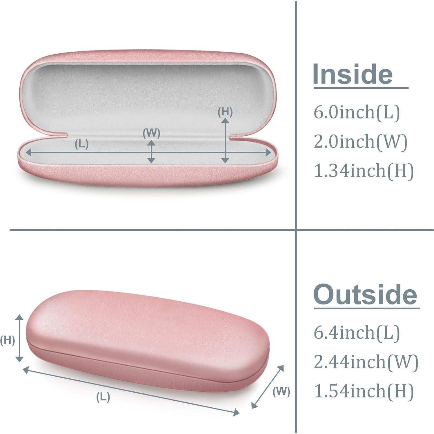 Funda Dura para Gafas Fintie con Paño de Limpieza Rosa