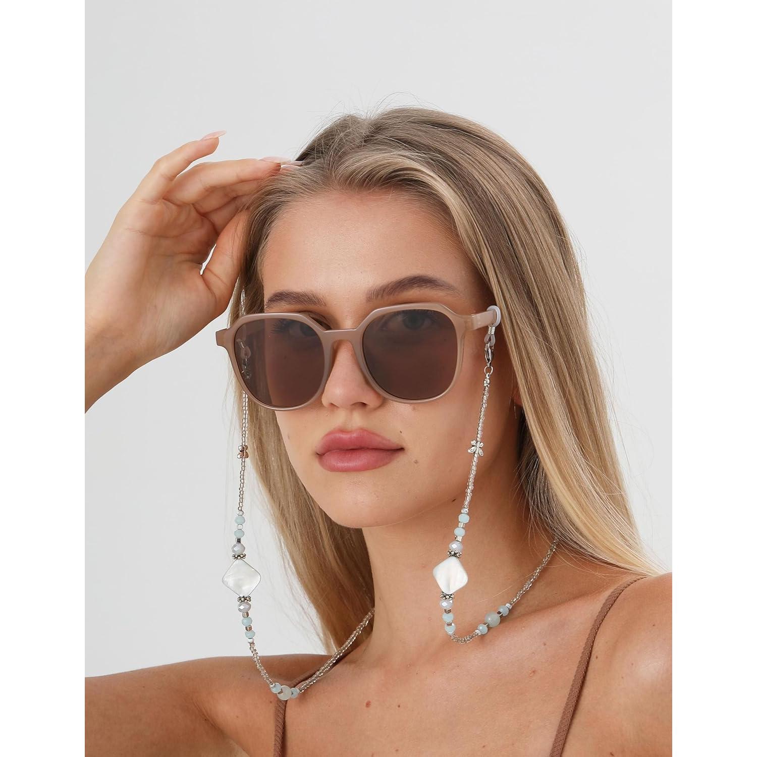 Cadena de Gafas Bead YN01 para Mujeres - Antideslizante Azul