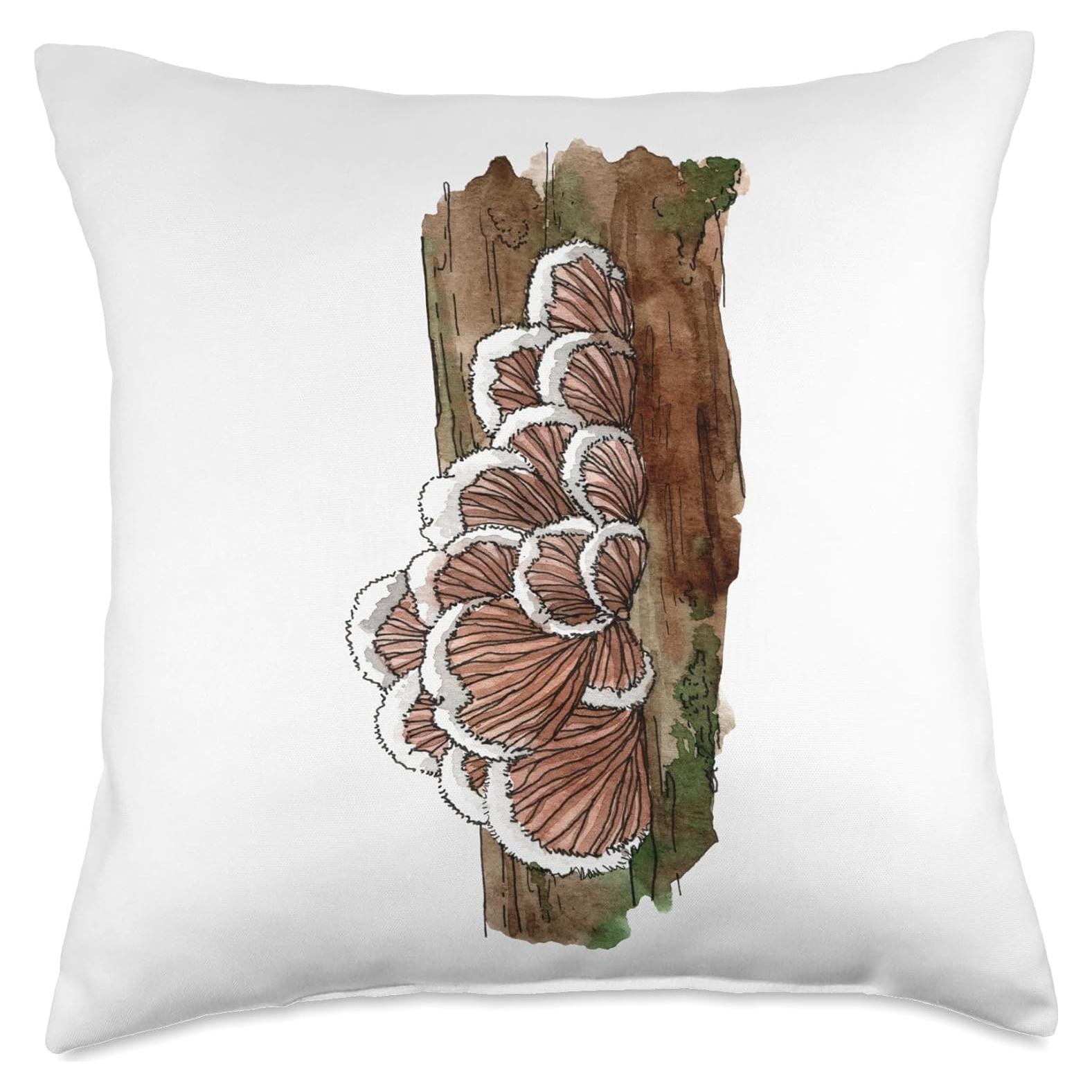 Almohada Cuadrada 18x18 Hongo Fungi Multicolor
