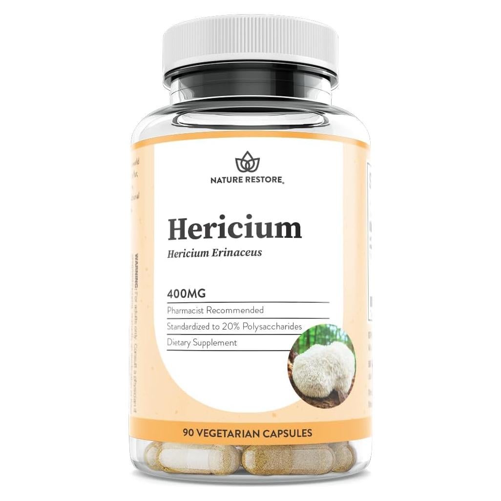 Suplemento Hericium Erinaceus Nature Restore 90 Cápsulas 500mg