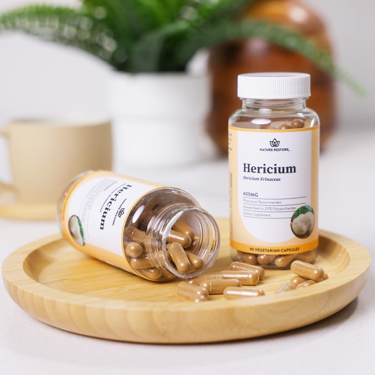 Suplemento Hericium Erinaceus Nature Restore 90 Cápsulas 500mg