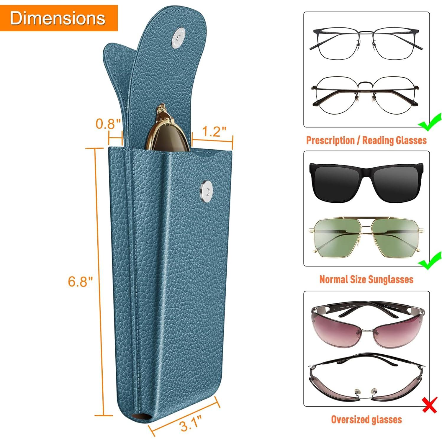 Funda Doble para Gafas Fintie Azul Océano con Mosquetón