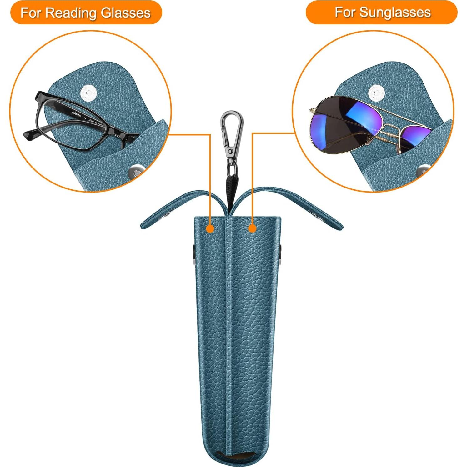 Funda Doble para Gafas Fintie Azul Océano con Mosquetón