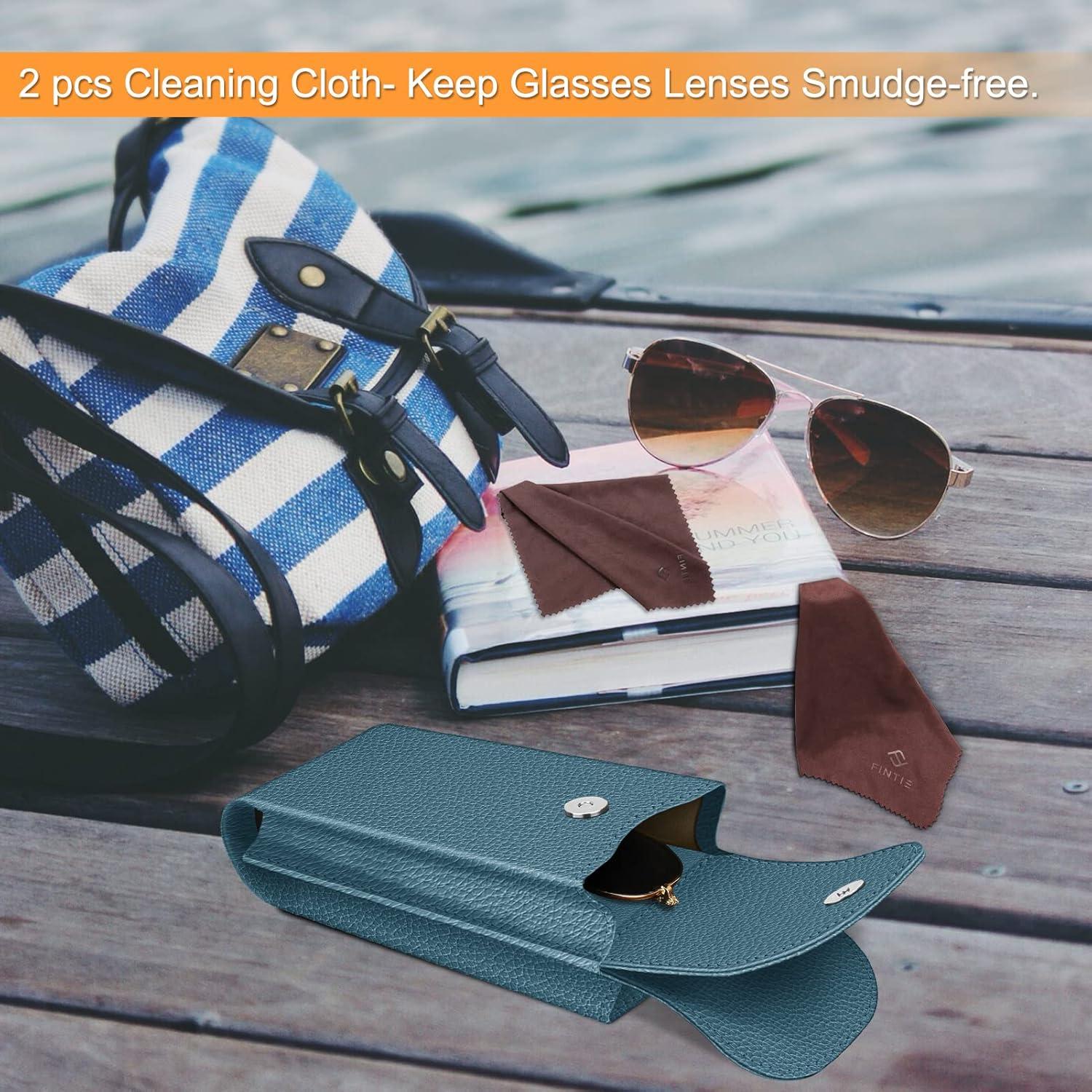 Funda Doble para Gafas Fintie Azul Océano con Mosquetón