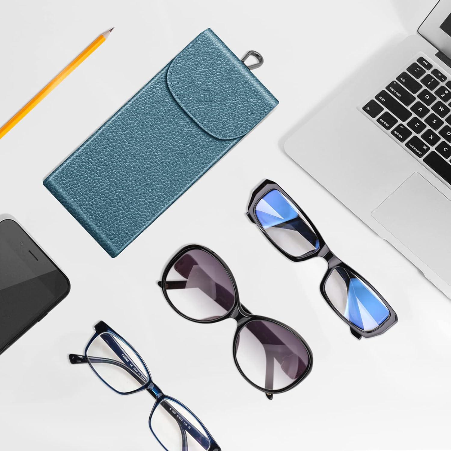 Funda Doble para Gafas Fintie Azul Océano con Mosquetón