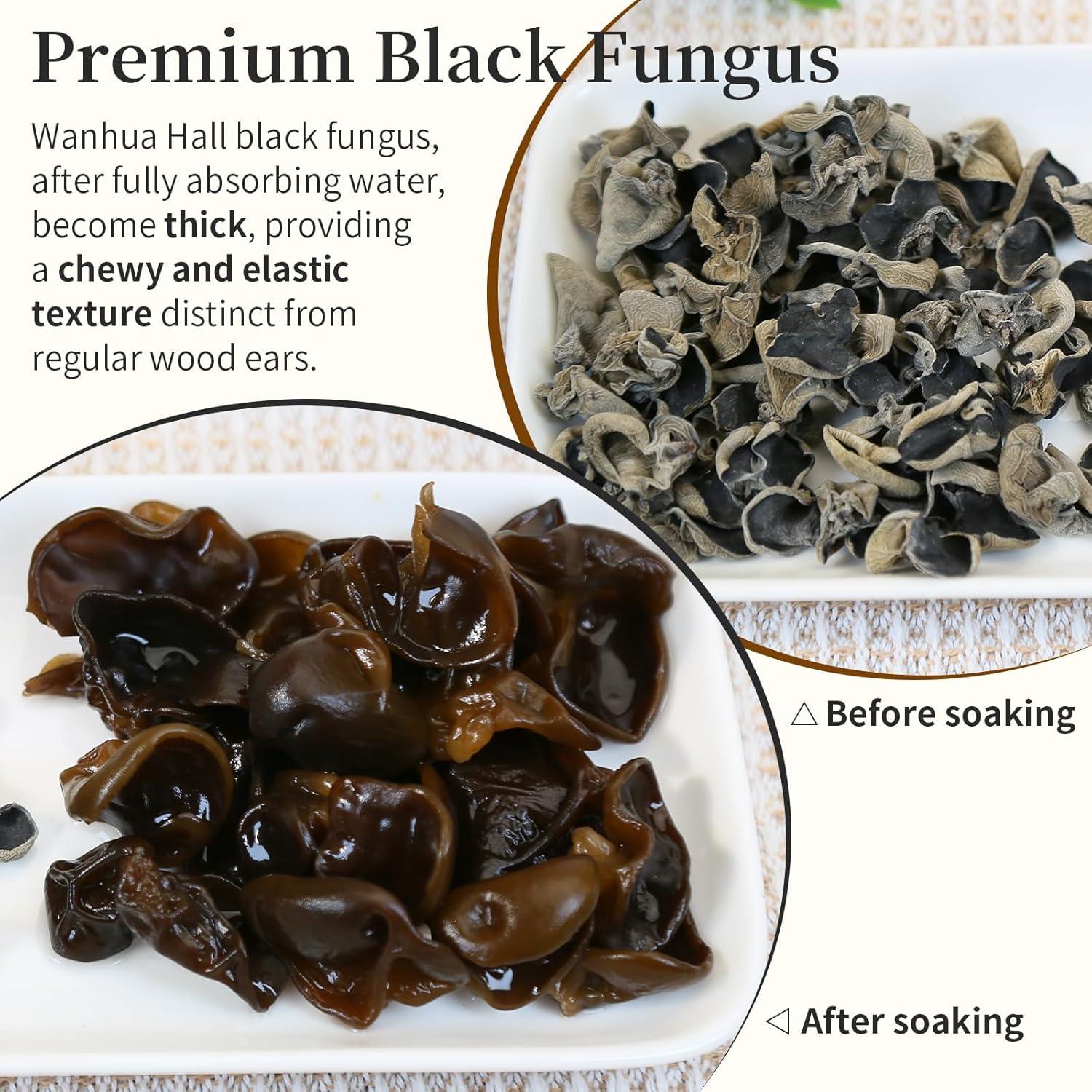 Hongos Negros Secos Premium Wanhua 200g - Textura Crujiente