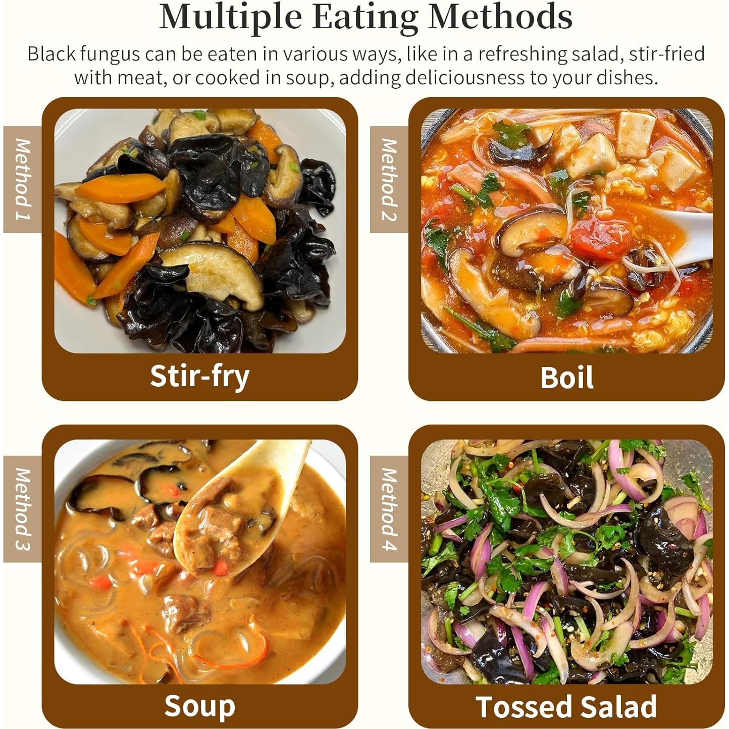 Hongos Negros Secos Premium Wanhua 200g - Textura Crujiente