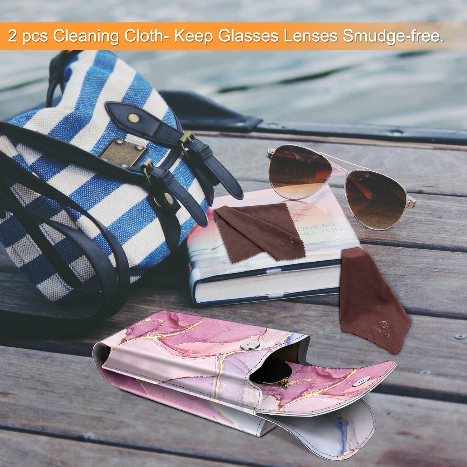 Funda Doble para Gafas Fintie con Gancho y Paños de Limpieza