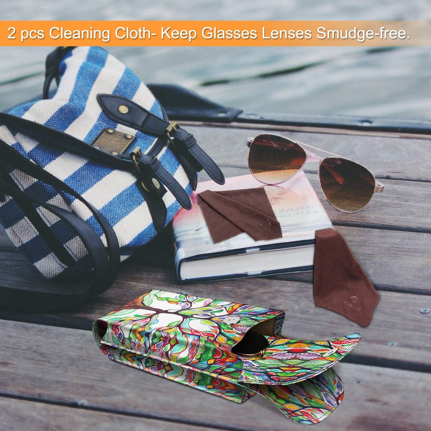 Funda Doble para Gafas Fintie con Gancho y Paños de Limpieza