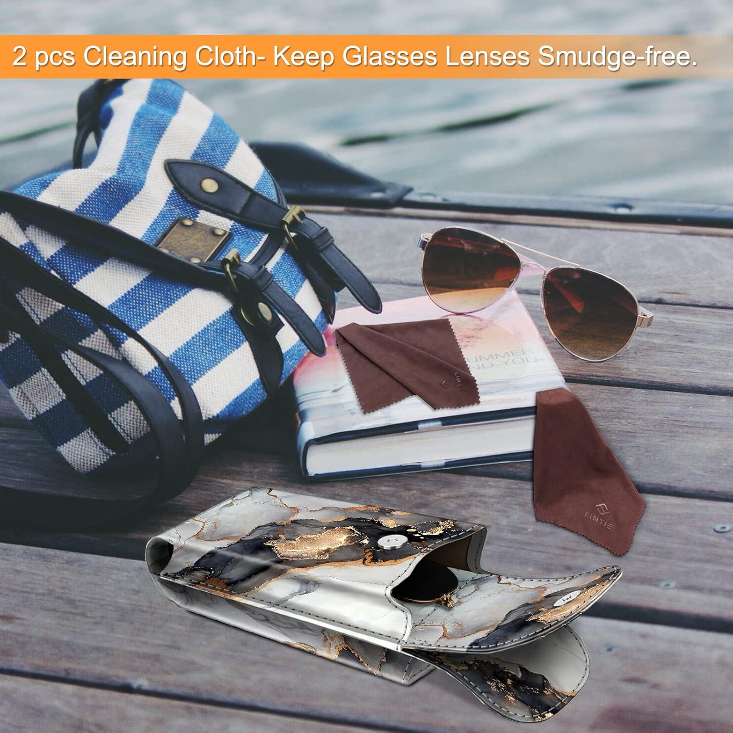 Funda Doble para Gafas Fintie con Gancho y Paños de Limpieza