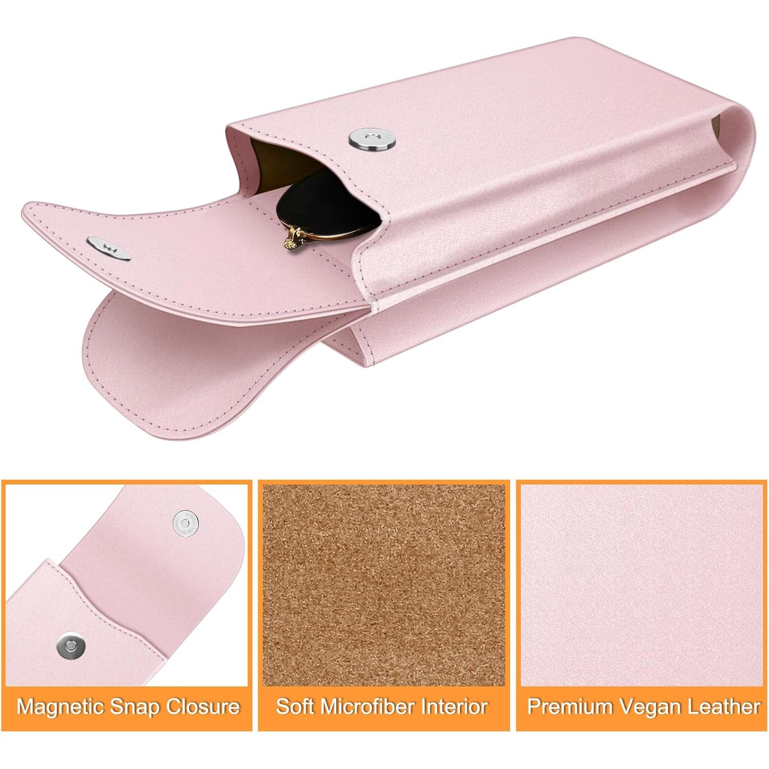 Funda Doble para Gafas Fintie con Gancho Oro Rosa