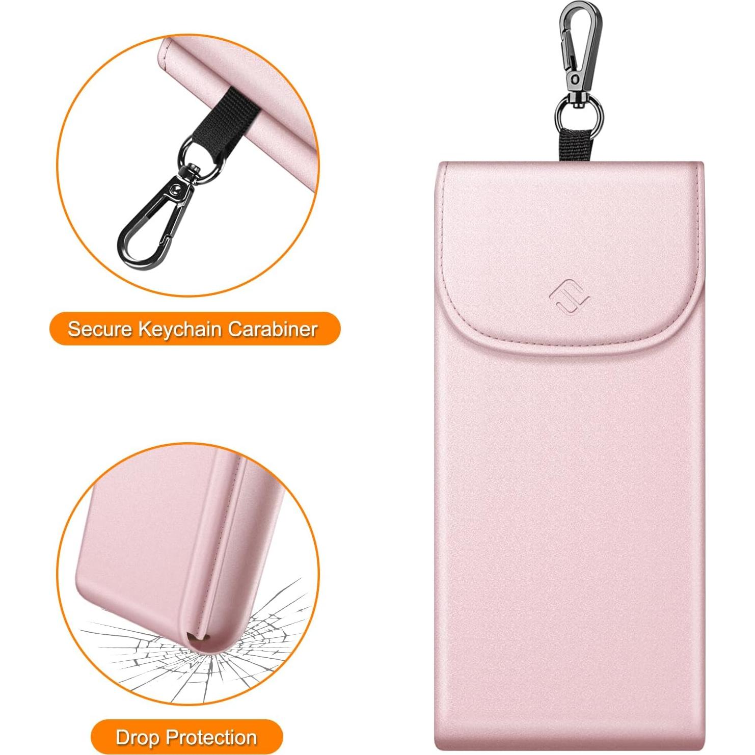 Funda Doble para Gafas Fintie con Gancho Oro Rosa