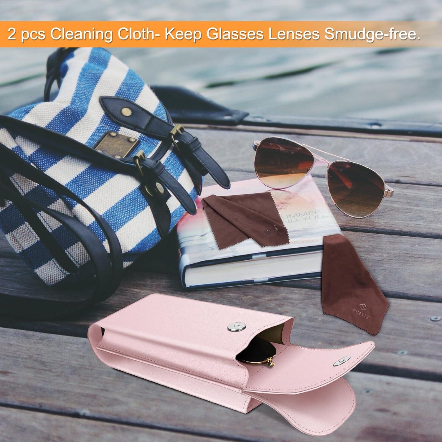 Funda Doble para Gafas Fintie con Gancho Oro Rosa