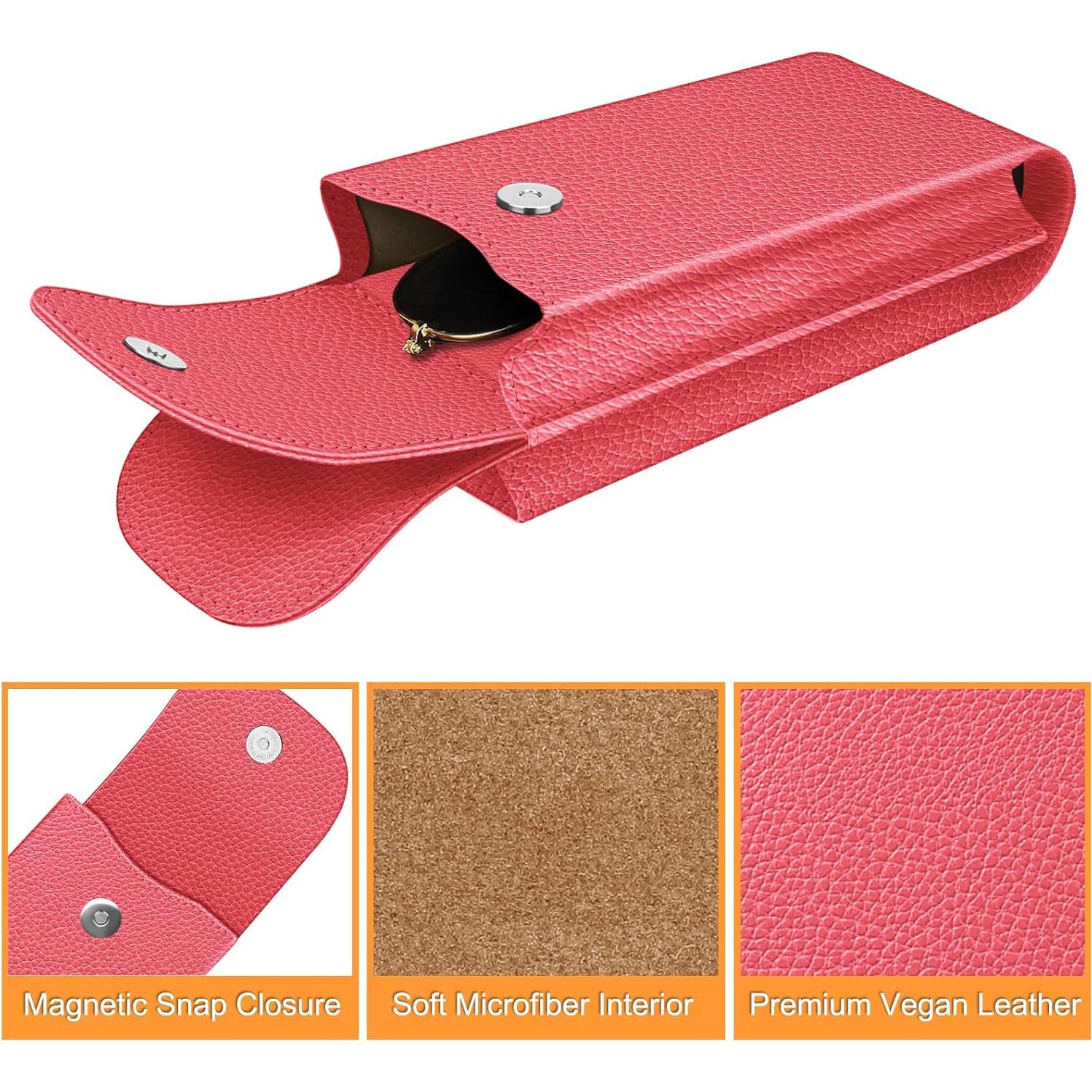 Estuche Doble para Gafas Fintie AGSB con Gancho y Cuero Vegano