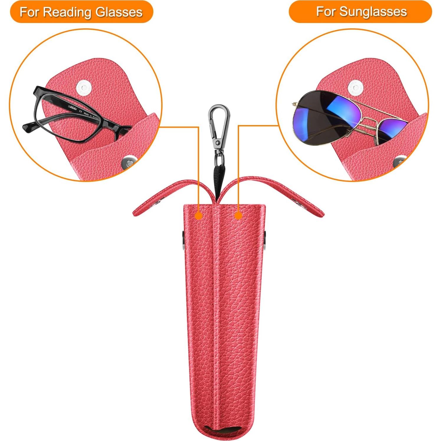 Estuche Doble para Gafas Fintie AGSB con Gancho y Cuero Vegano