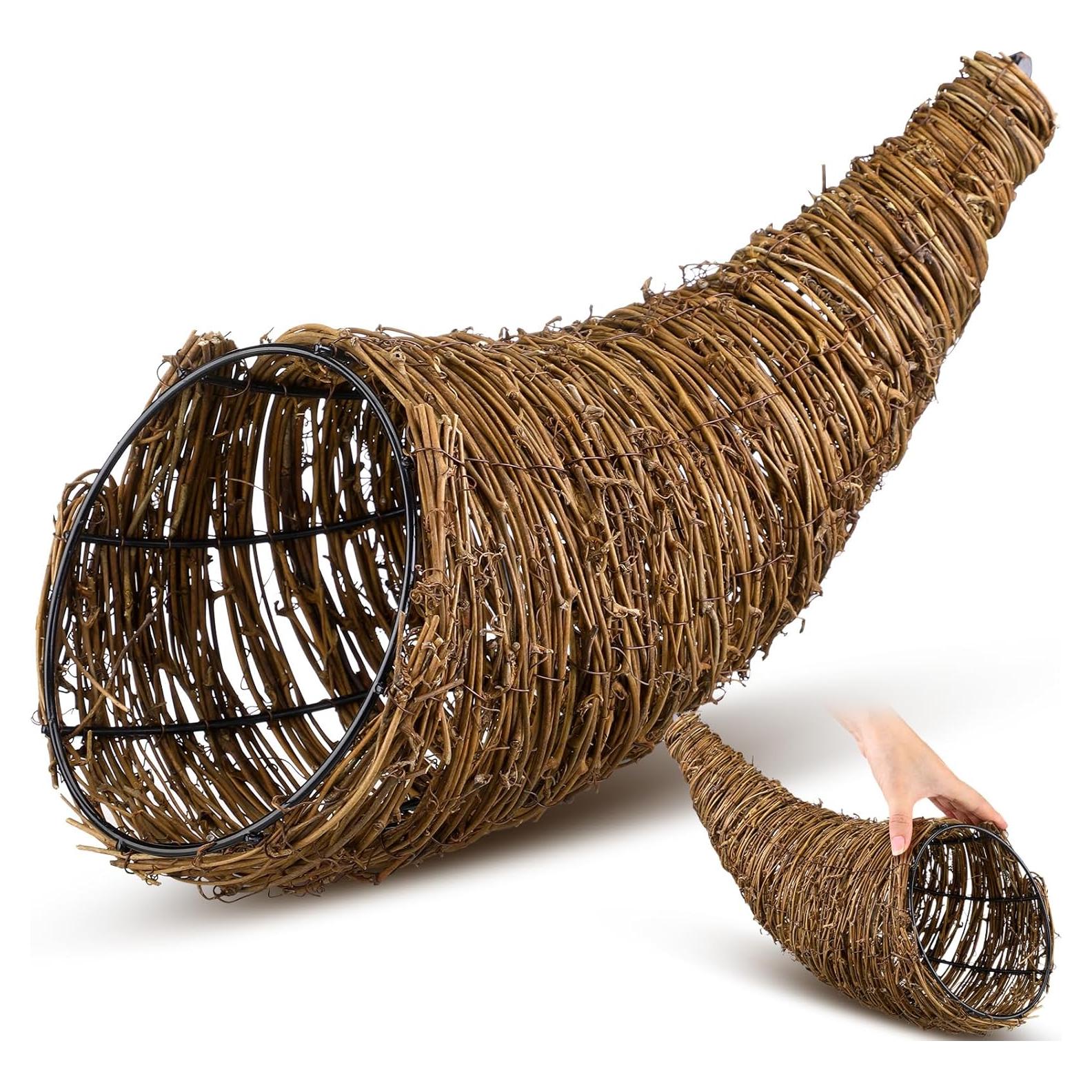 Cesta de Cornucopia Dandat 30.5x29.2 cm Decoración Otoño