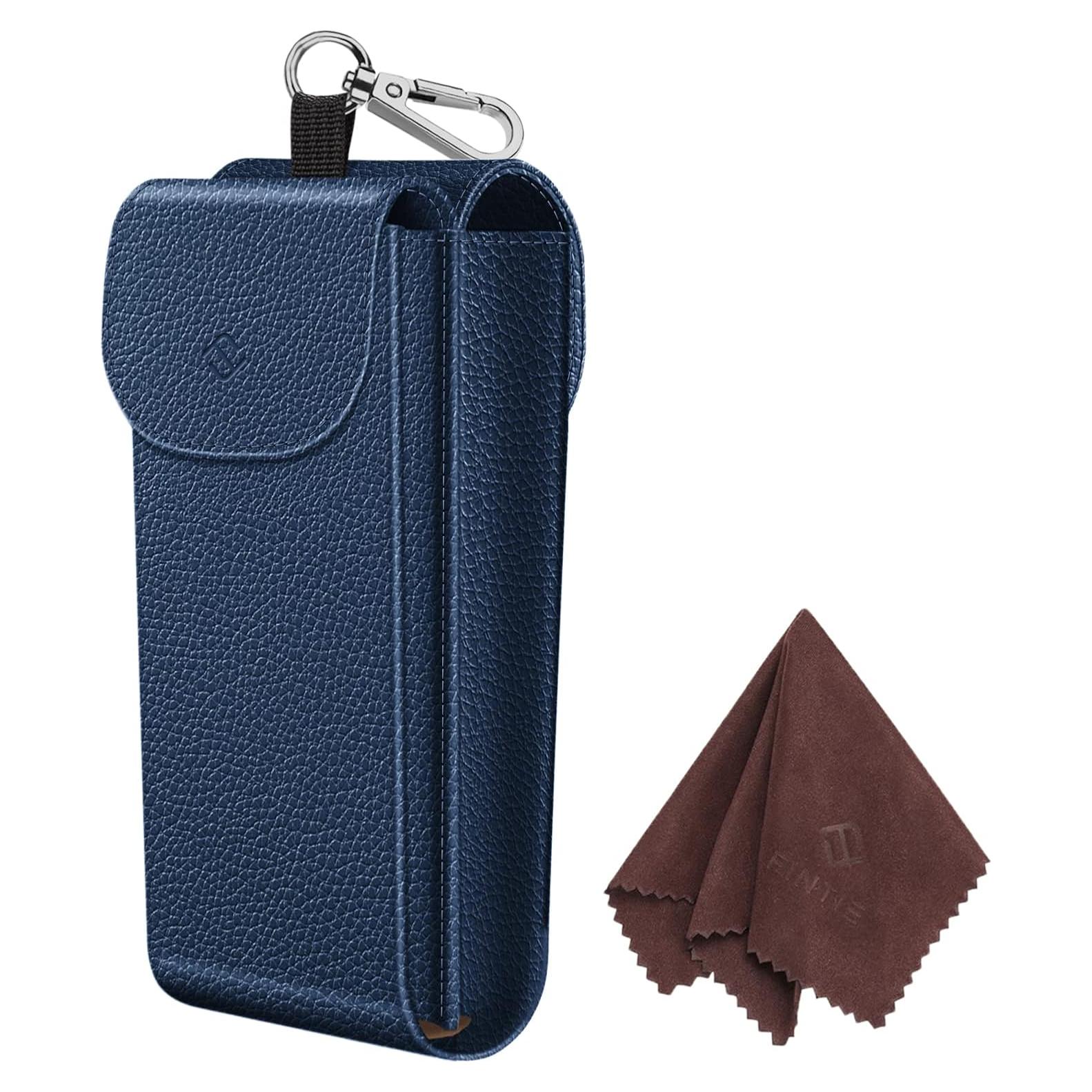 Funda Doble para Gafas Fintie Marino con Gancho y Paños