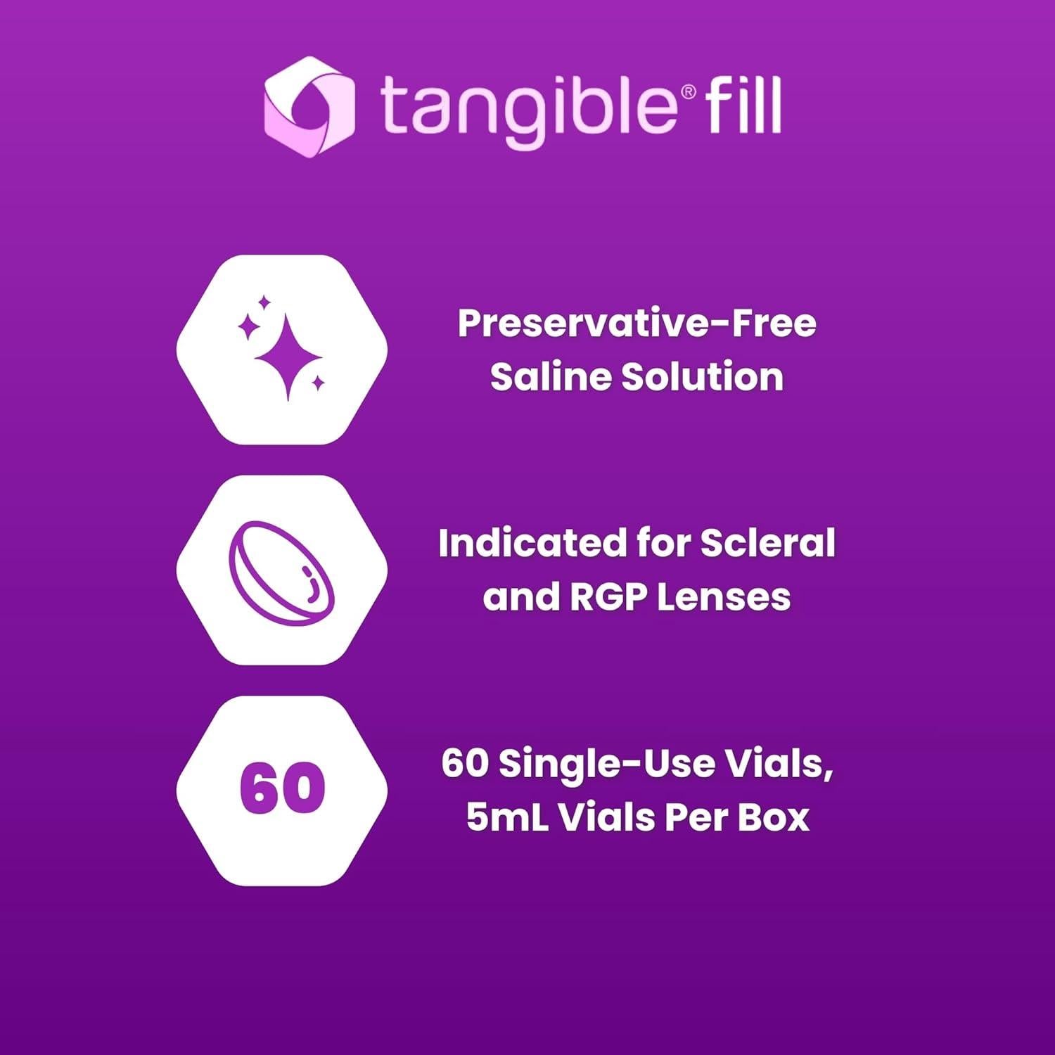 Solución Salina Estéril Tangible Fill 60 Viales 5mL Lentes Esclerales