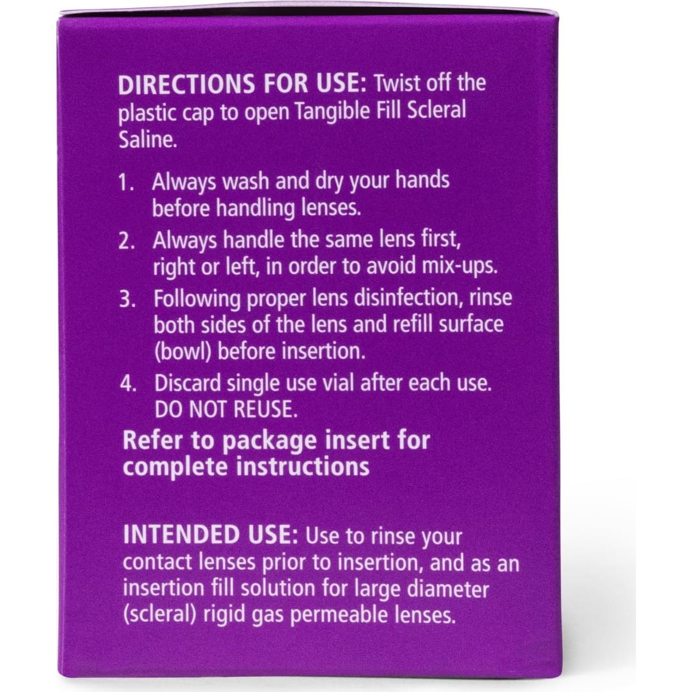 Solución Salina Estéril Tangible Fill 60 Viales 5mL Lentes Esclerales