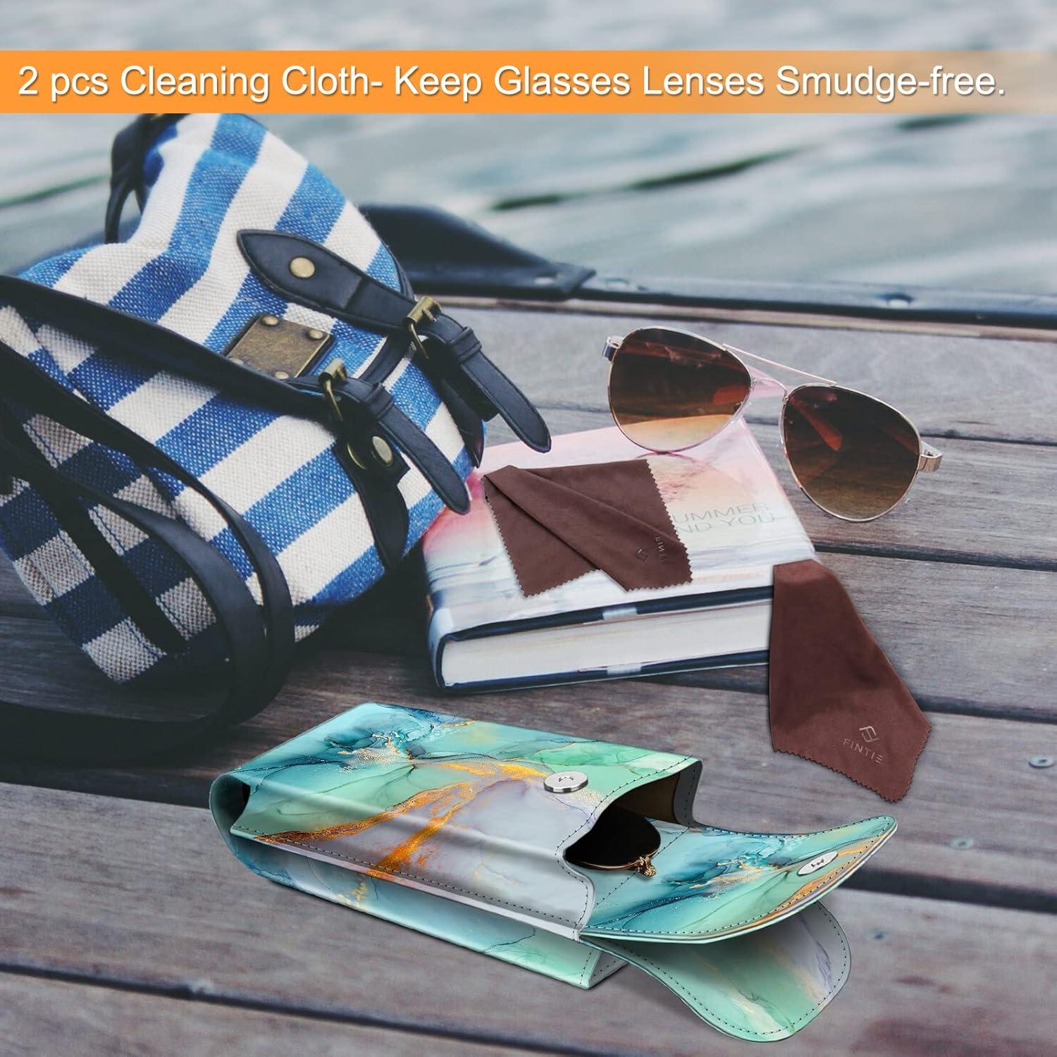 Funda Doble para Gafas Fintie con Gancho y Paños de Limpieza